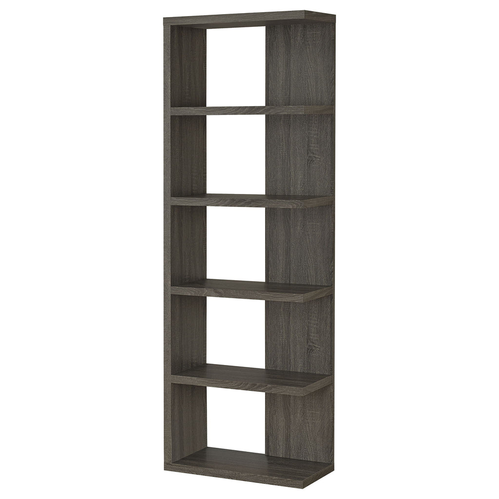 5 Shelf Bookcase - Gray