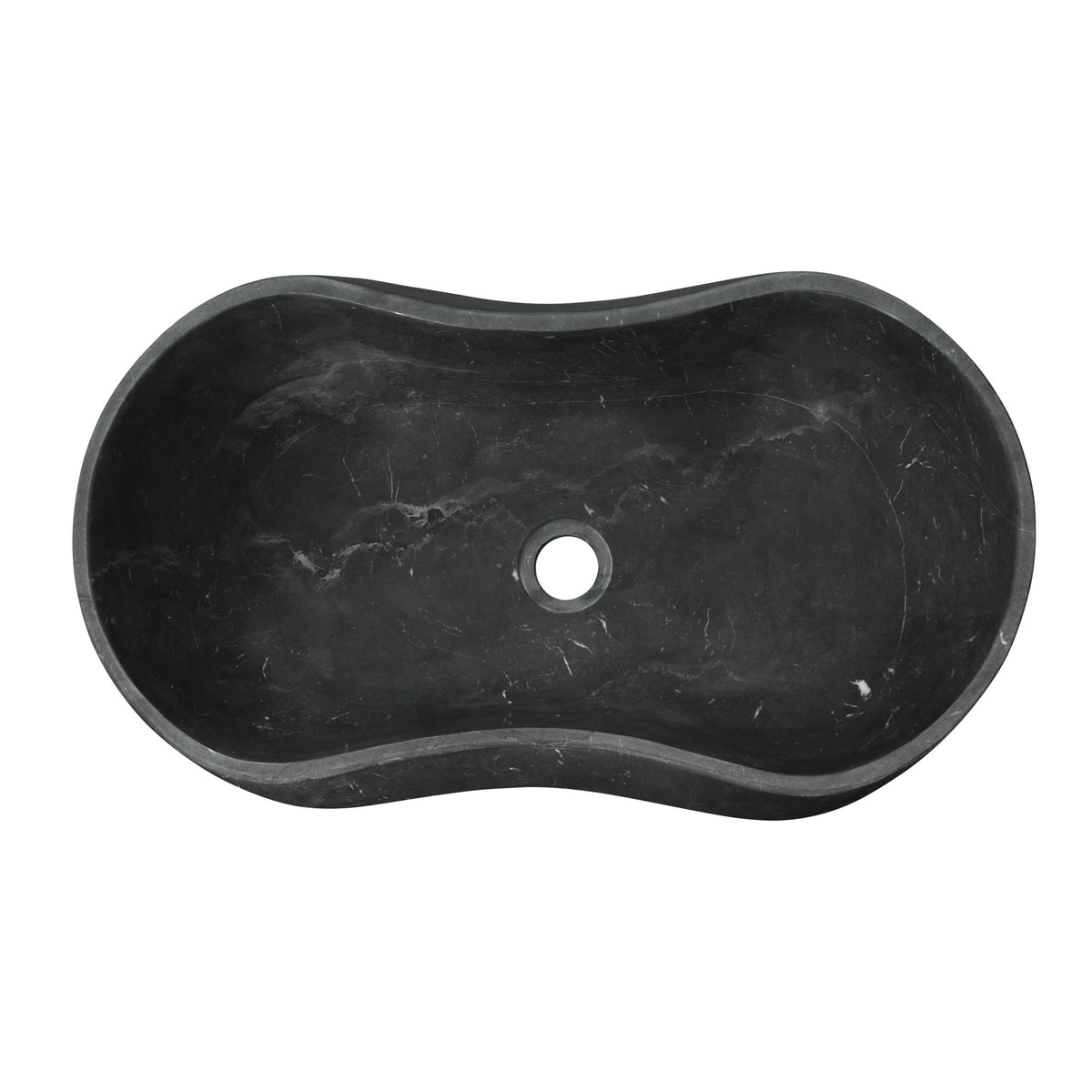 Vessel Sink, Wavy Shape Basin, Vanity Bowl - Dark Gray