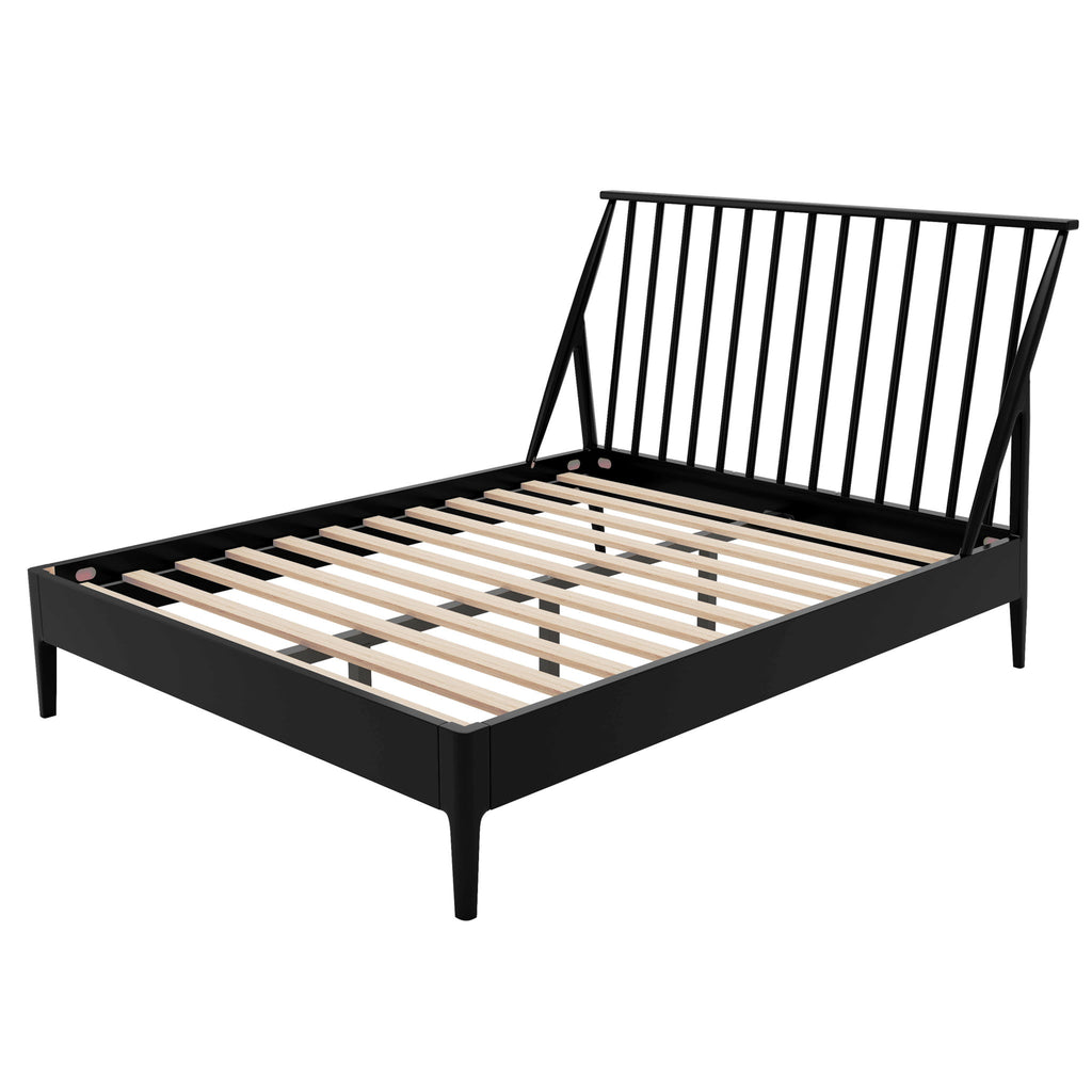 Bohemian Platform Bed With Tall Headboard