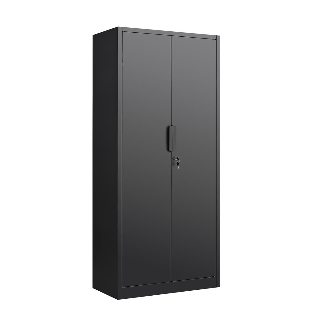 2 Door File Cabinet With Lock, 4 Adjustable Shelves, Heavy-Duty