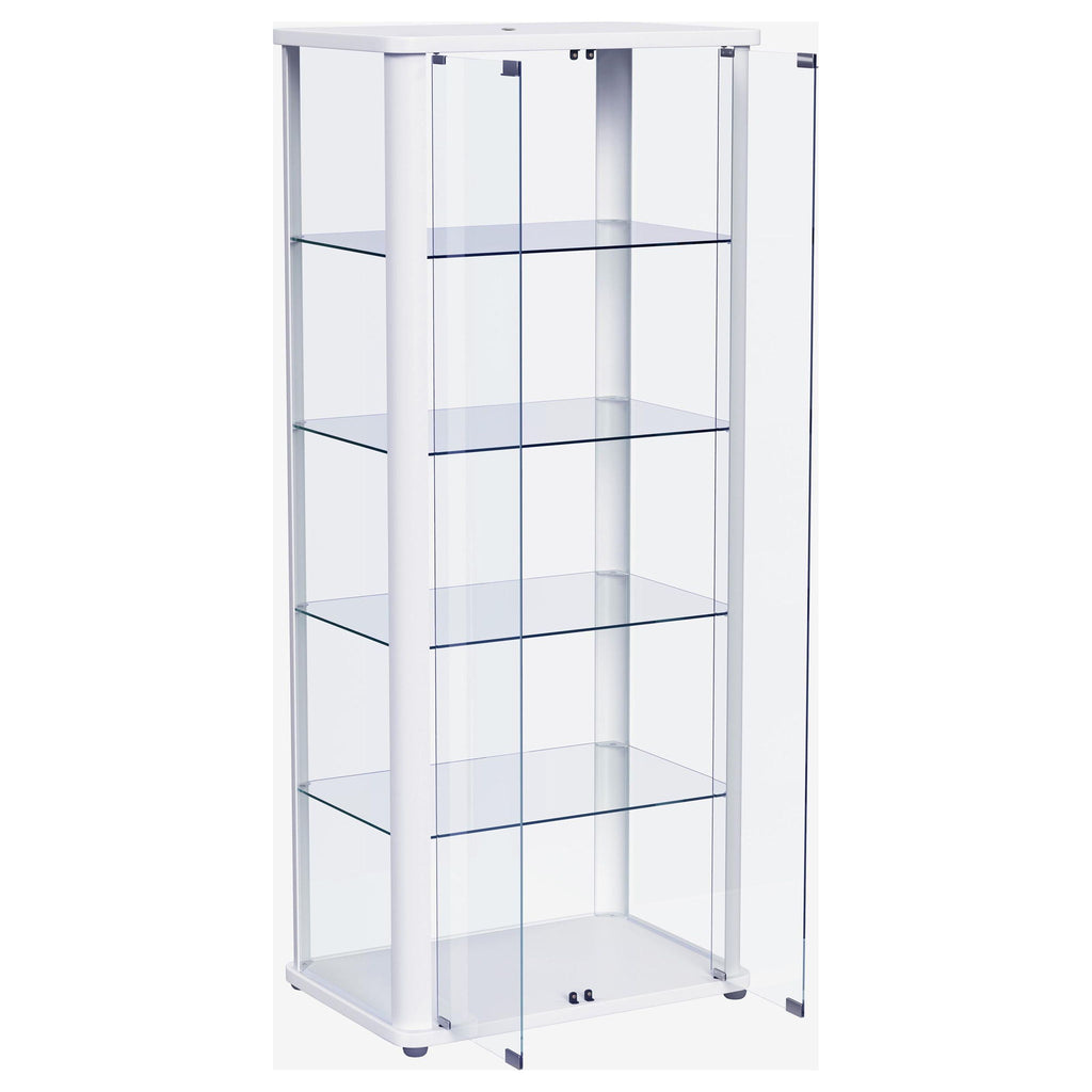 Nevra - 4 Shelf Display LED Curio Cabinet