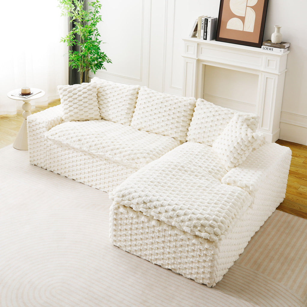 Modular Sofa, Convertible Twin Seat With Chaise Lounge