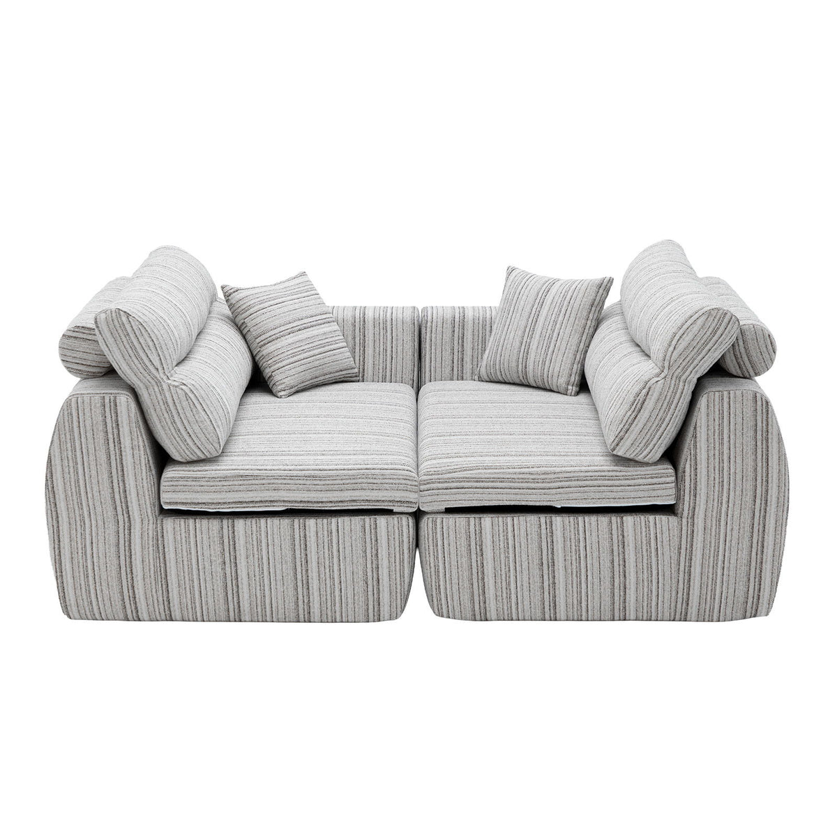 3 Seater, Couch With Throw Pillows For Living Room