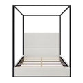 Canopy Bed With Tall Upholstered Headboard And 4 Poster