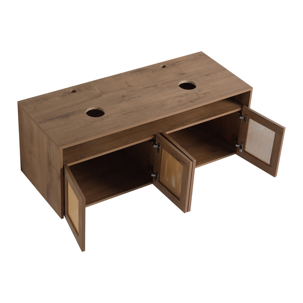 Bathroom Vanity & Art Sink, 2 Soft Close Doors, Float Mounting Design