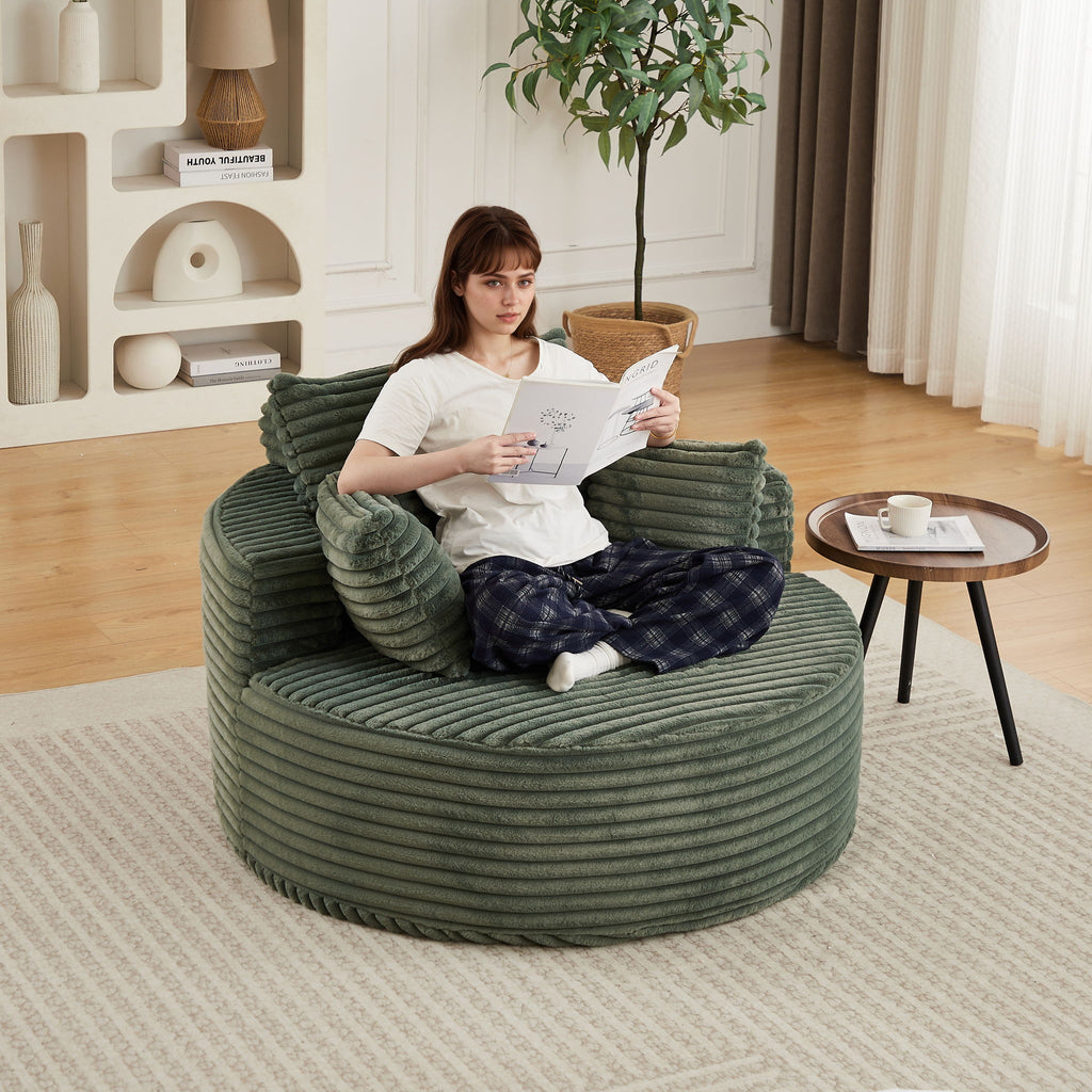 Modern Single Sofa With Backrest Pillow For Living Room