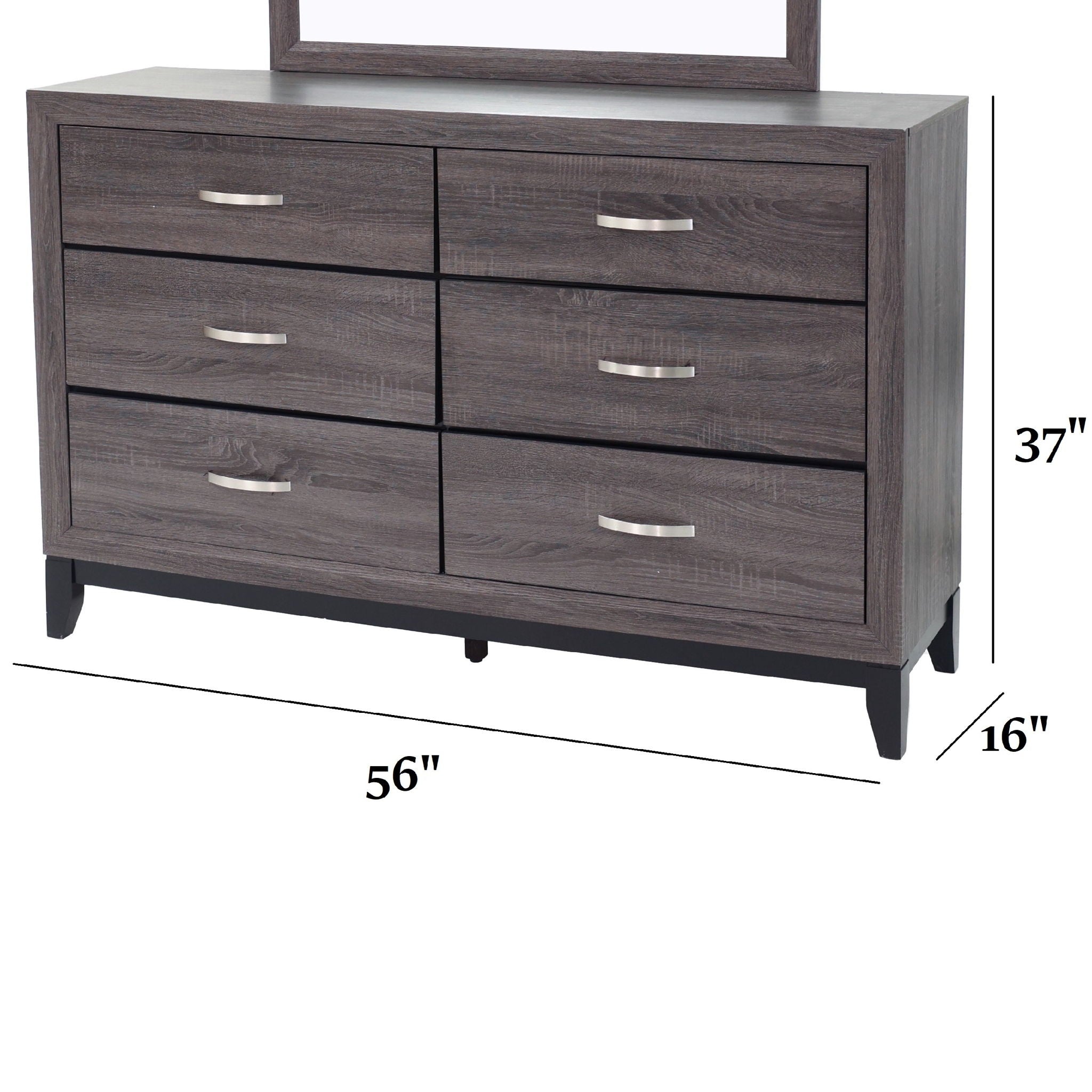 1 Piece Dresser Bedroom Furniture - Gray
