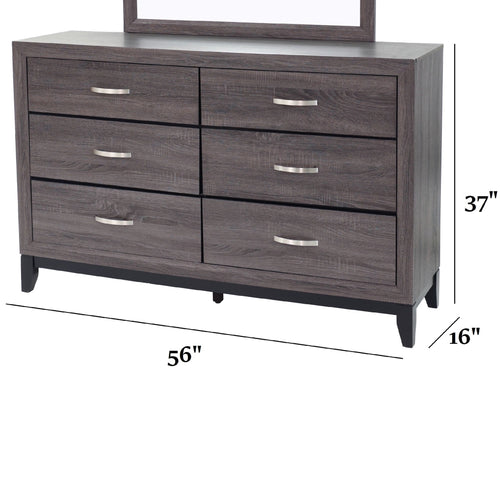1 Piece Dresser Bedroom Furniture - Gray