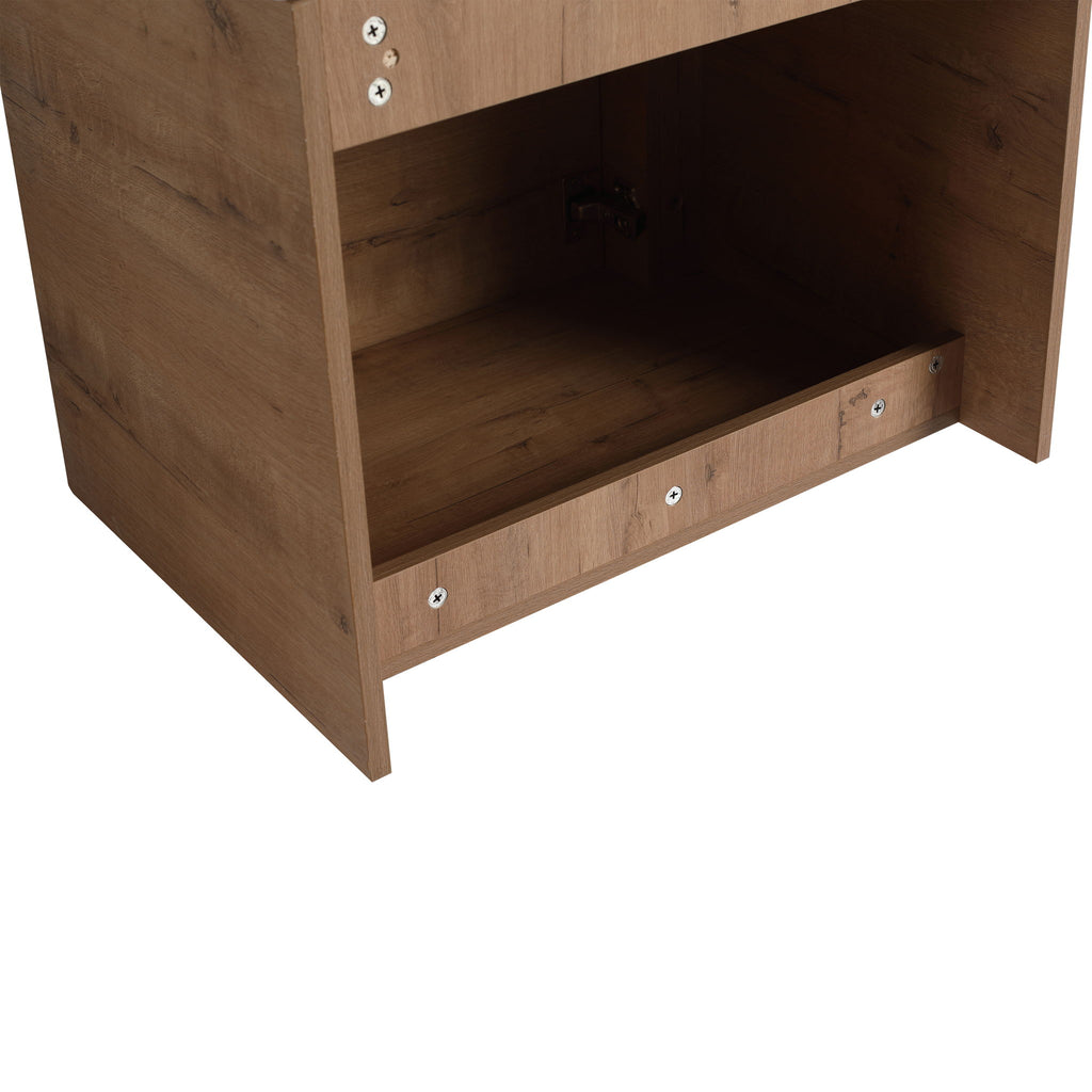 Wall Mounted Bathroom Vanity & Sink, Storage Shelves & Soft Close Door