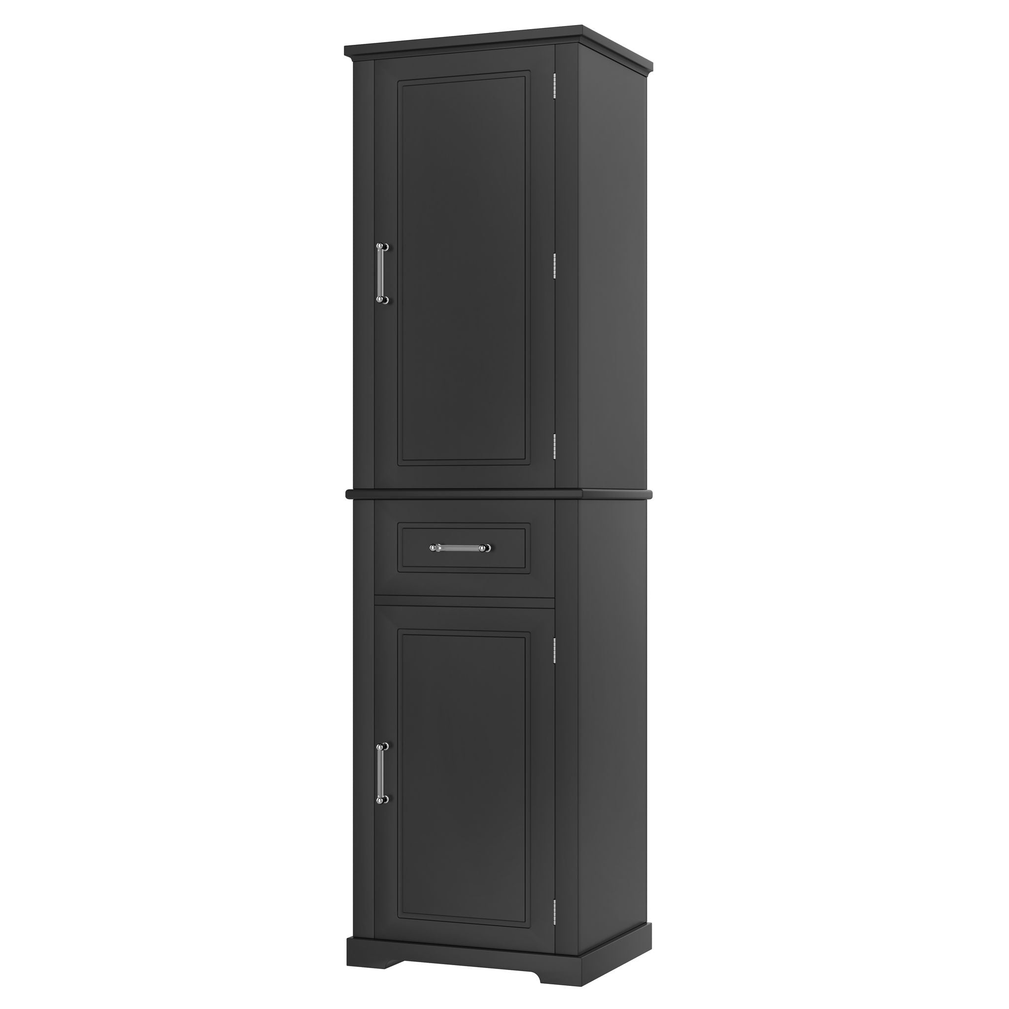 Tall Freestanding Bathroom Storage Cabinet With Adjustable Shelf, 2 Door Design