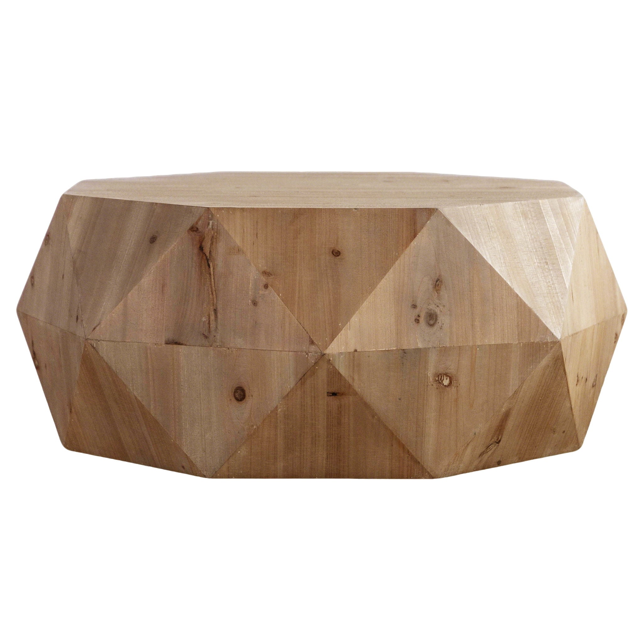 Coffee Table With 3D Embossed Design - Natural
