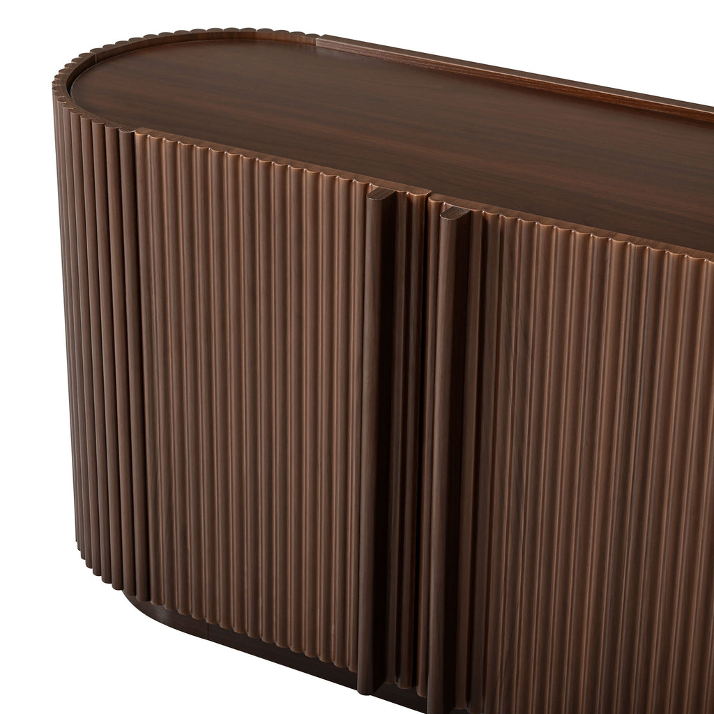 TV Stand With Fluted Tambour Style Door