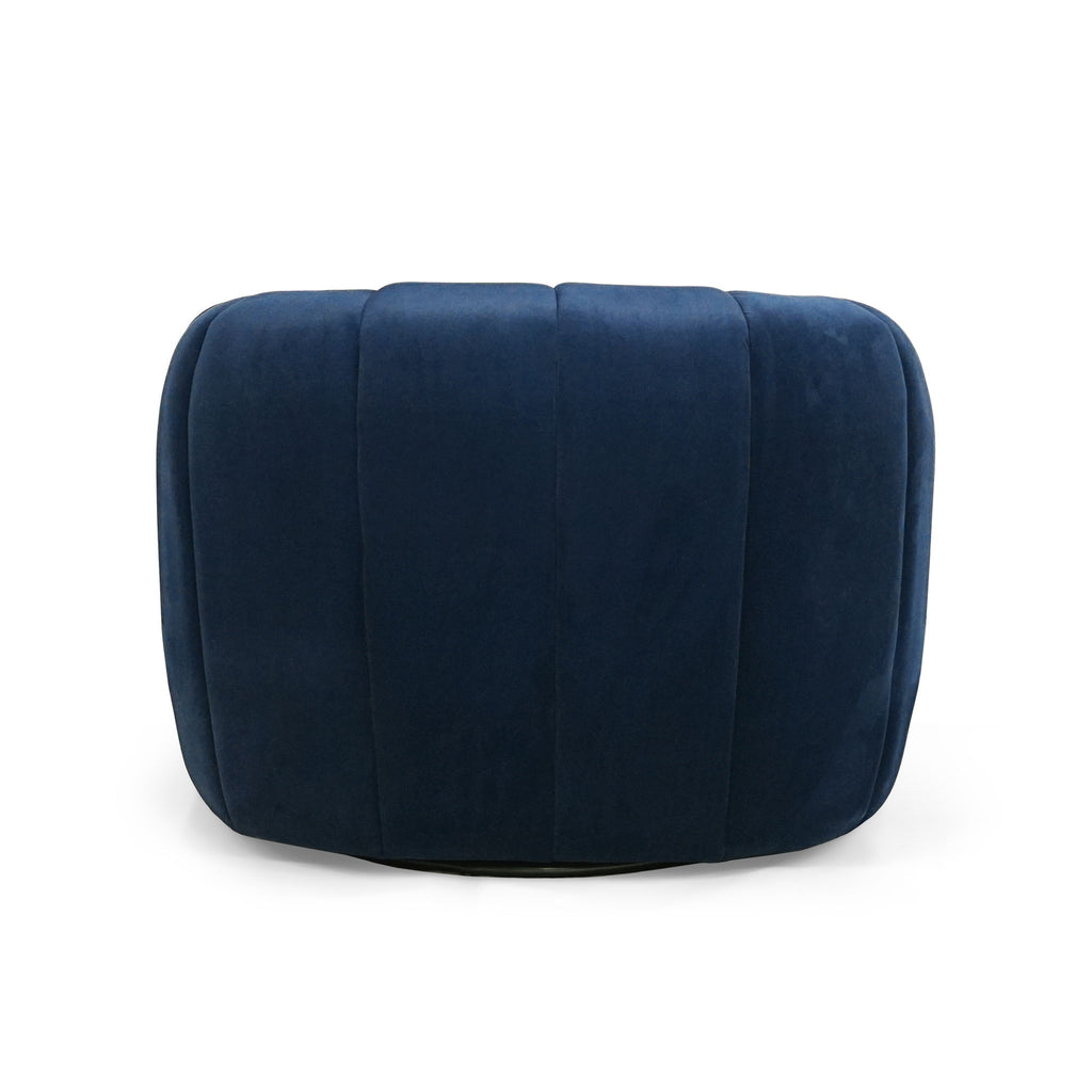 Serenizia - Upholstered Swivel Chair With Channel Tufted