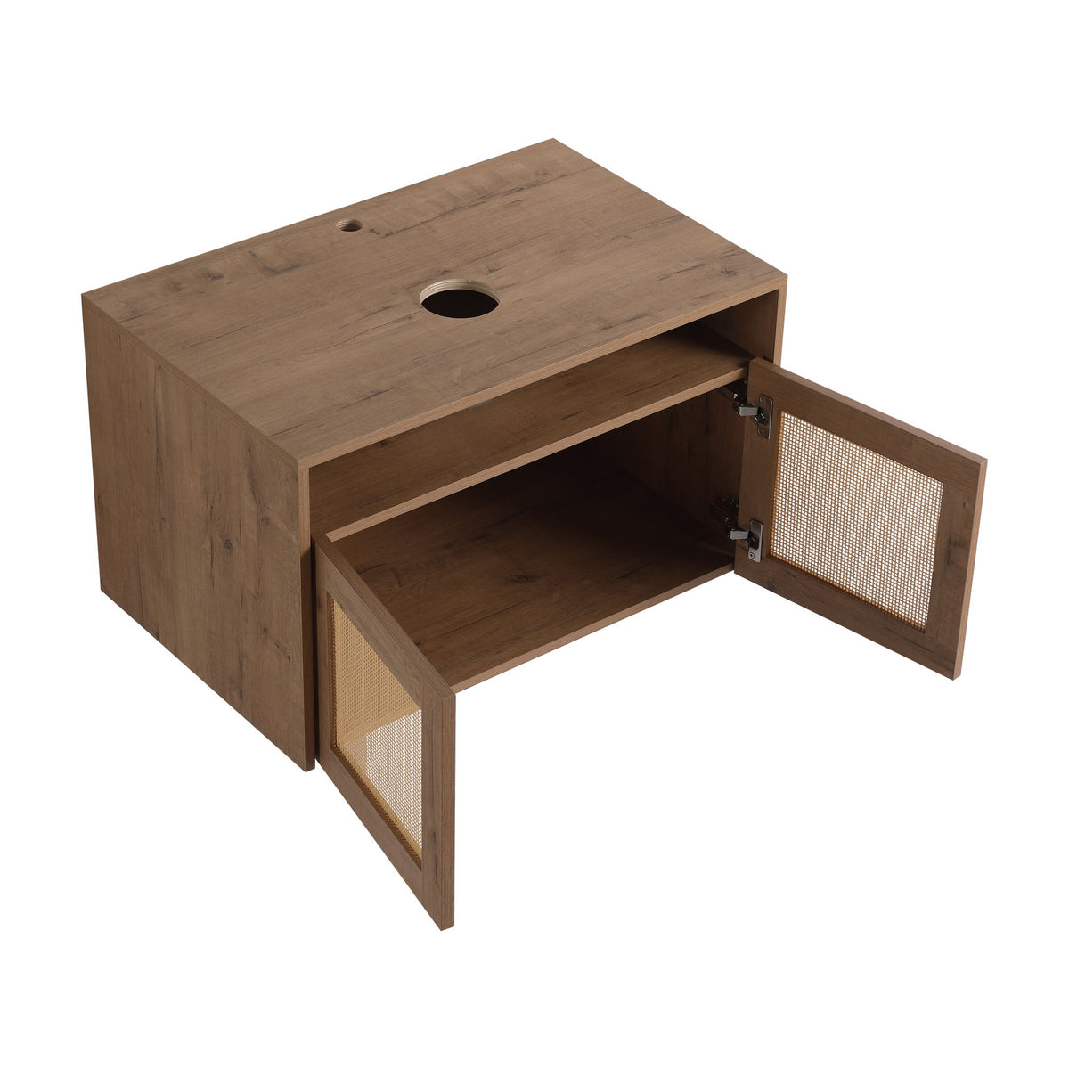 Bathroom Vanity & Art Sink And Side Cabinet, Float Mounting Design