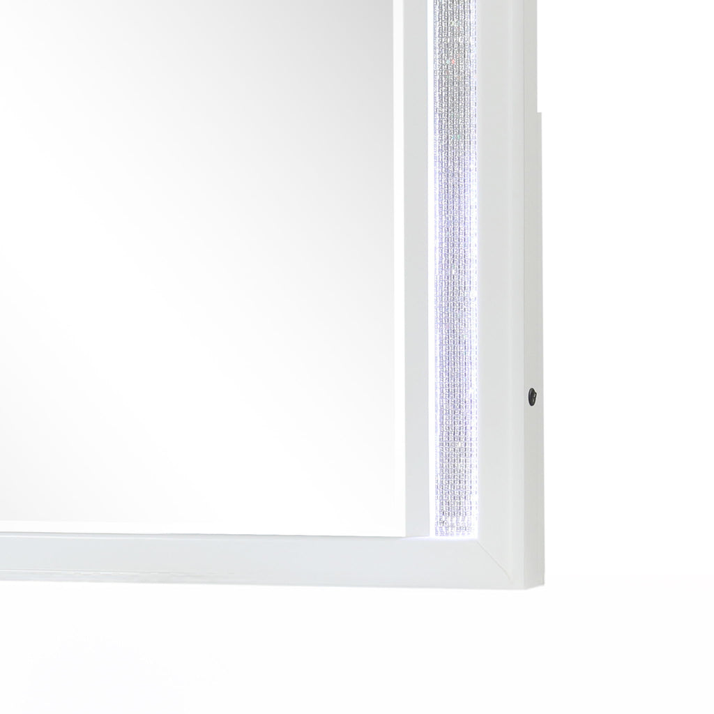 Abigale - Mirror For Dresser Top Made With LED (Includes Only Mirror) - White