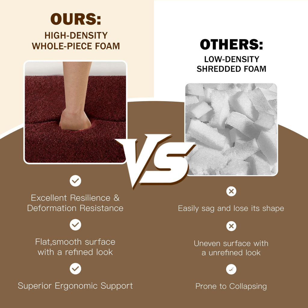 Modern Floor Sleeper Sofa Bed With 2 Pillows, Convertible Twin Size Folding Mattress For Living Room