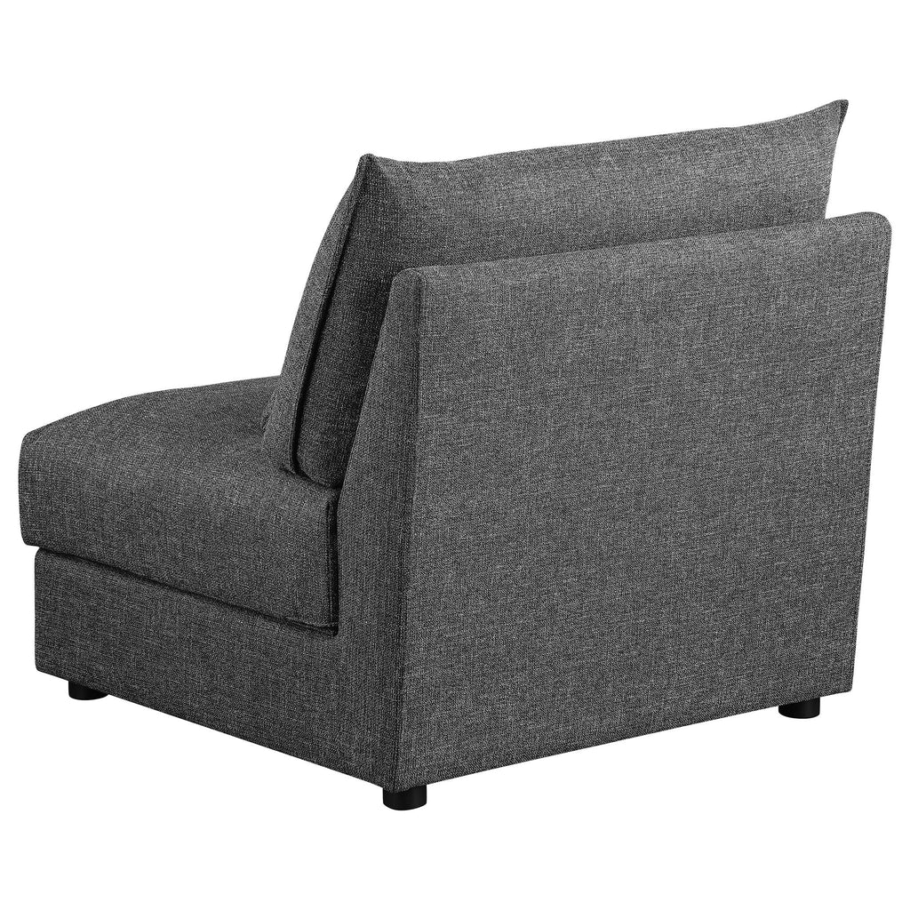 Tomasina - Modular Sofa With Cushions And Padded Arms - Black