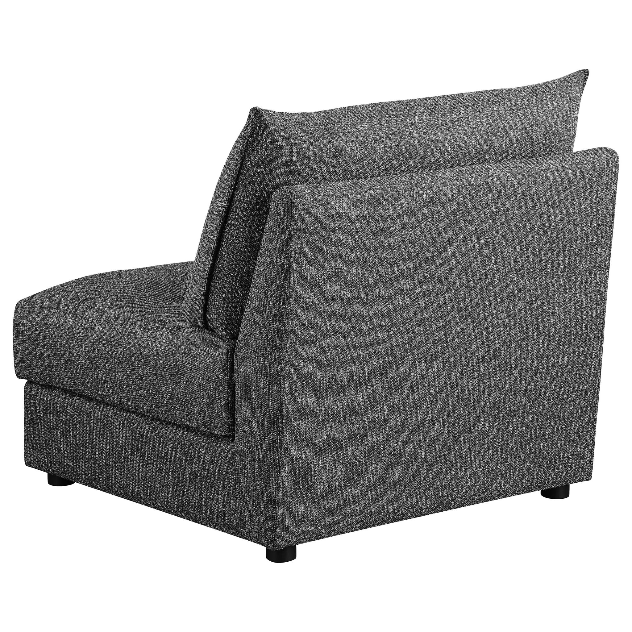 Tomasina - Modular Sofa With Cushions And Padded Arms - Black