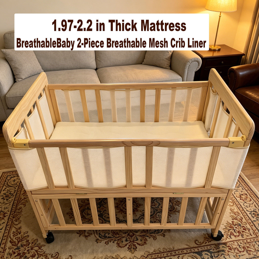 Portable Pne Bedside Bassinet, Crib With 3 Adjustable Heights, Compact Design - White