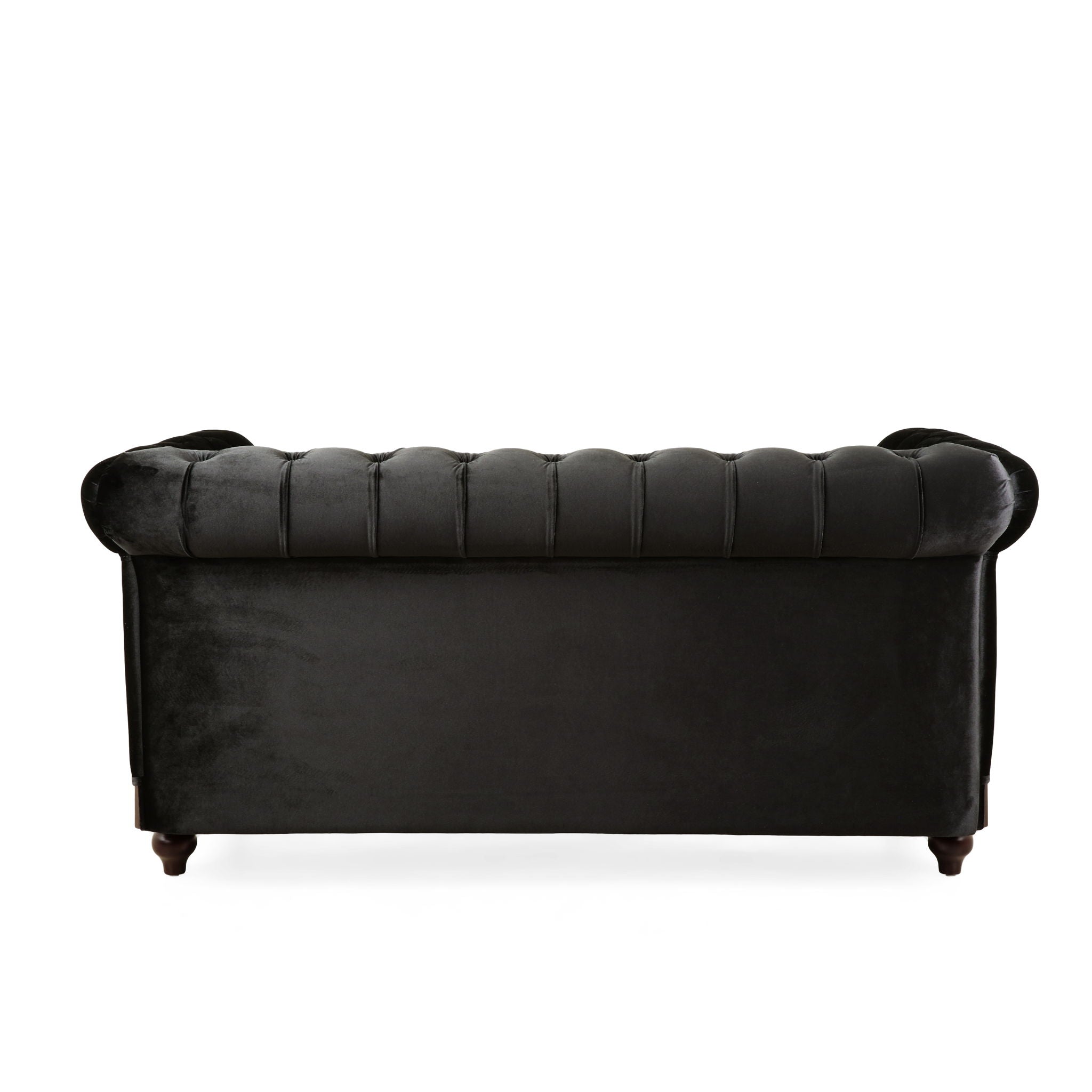 Chesterfield Loveseat Sofa, 2 Person Rolled Arm Upholstered Couch