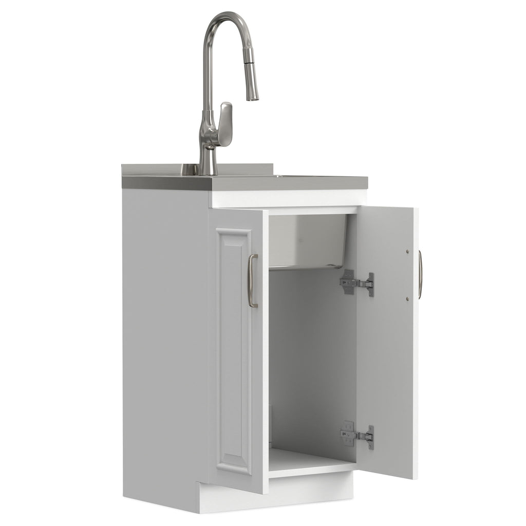 Darwin - Deluxe Laundry Cabinet With Pull-Out Faucet And Stainless Steel Sink