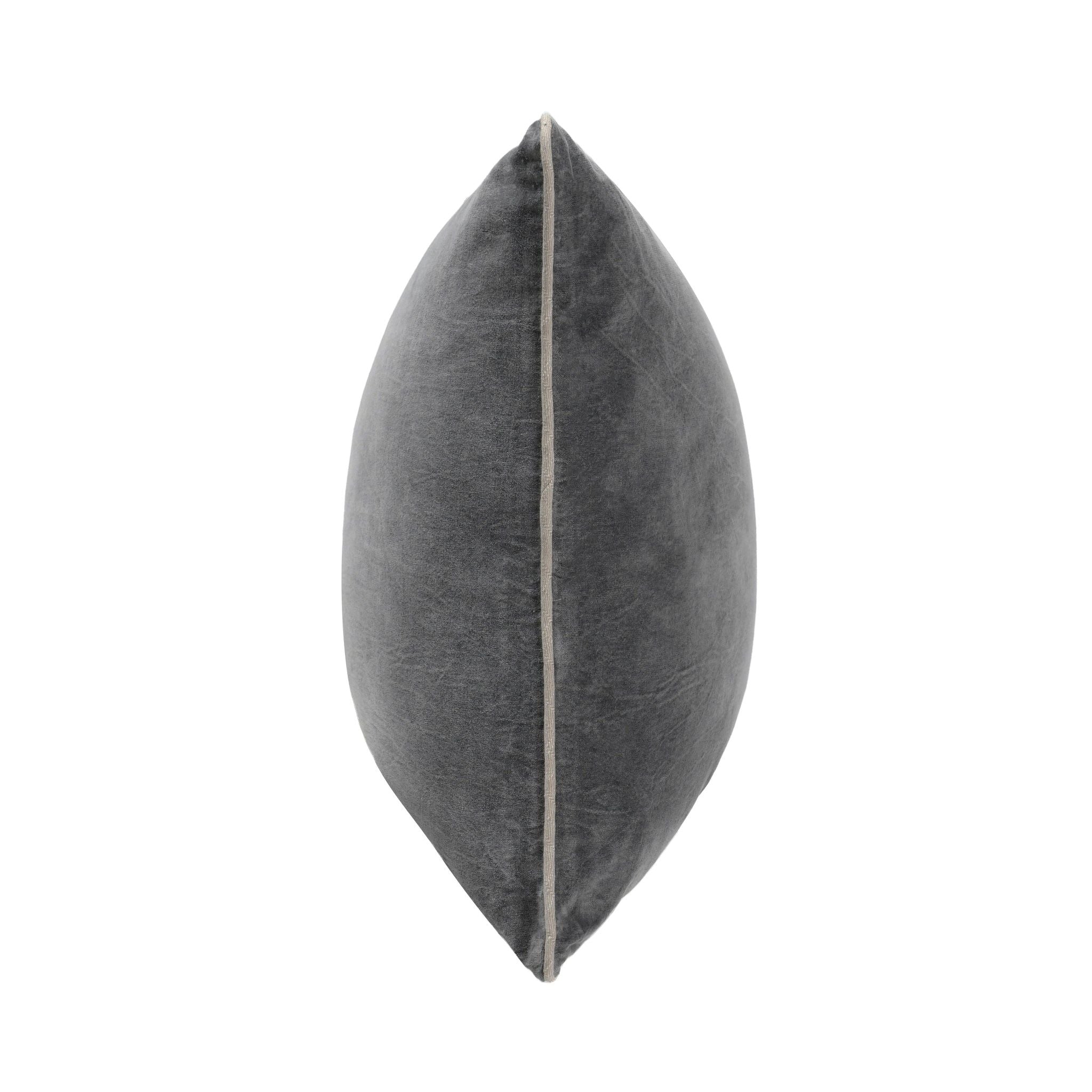 Heirloom Velvet - SLD Pillow - Stone Gray