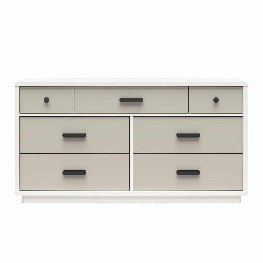 Valencia - 7 Drawer Wide Dresser - Taupe