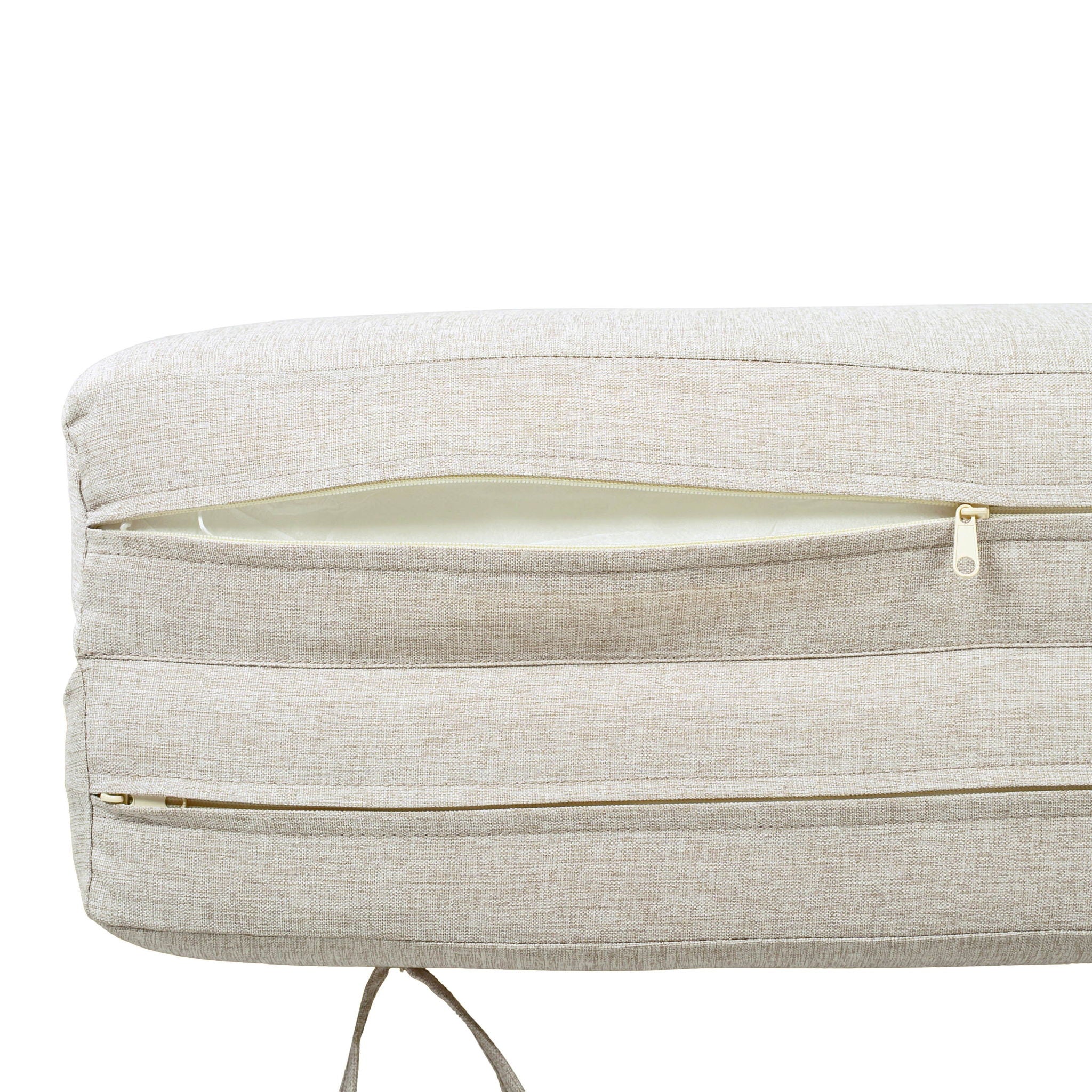 Outdoor Chaise Lounge Cushion Only, Water-Resistant Patio Lounge Chair Cushion With Removable Cover
