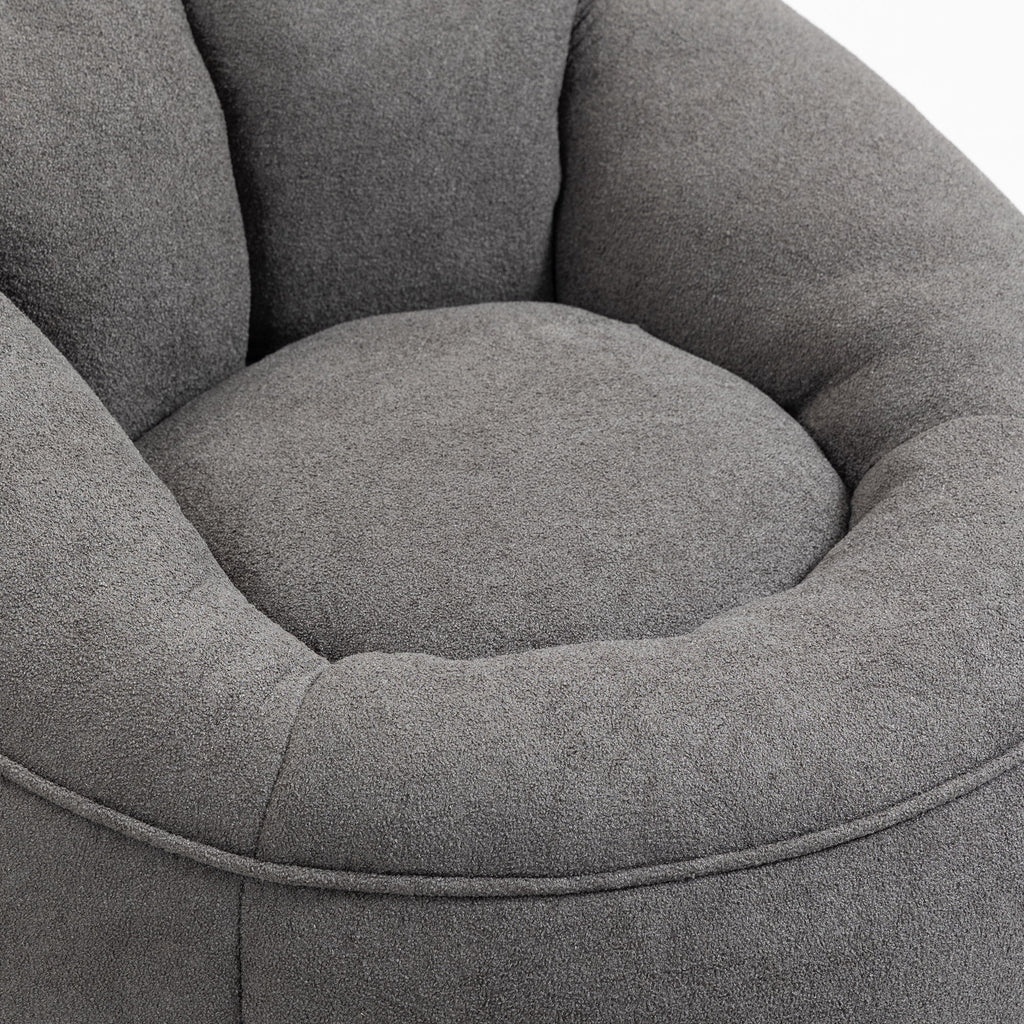 Bedding Bean Bag Sofa Chair High Pressure Foam With Footrest