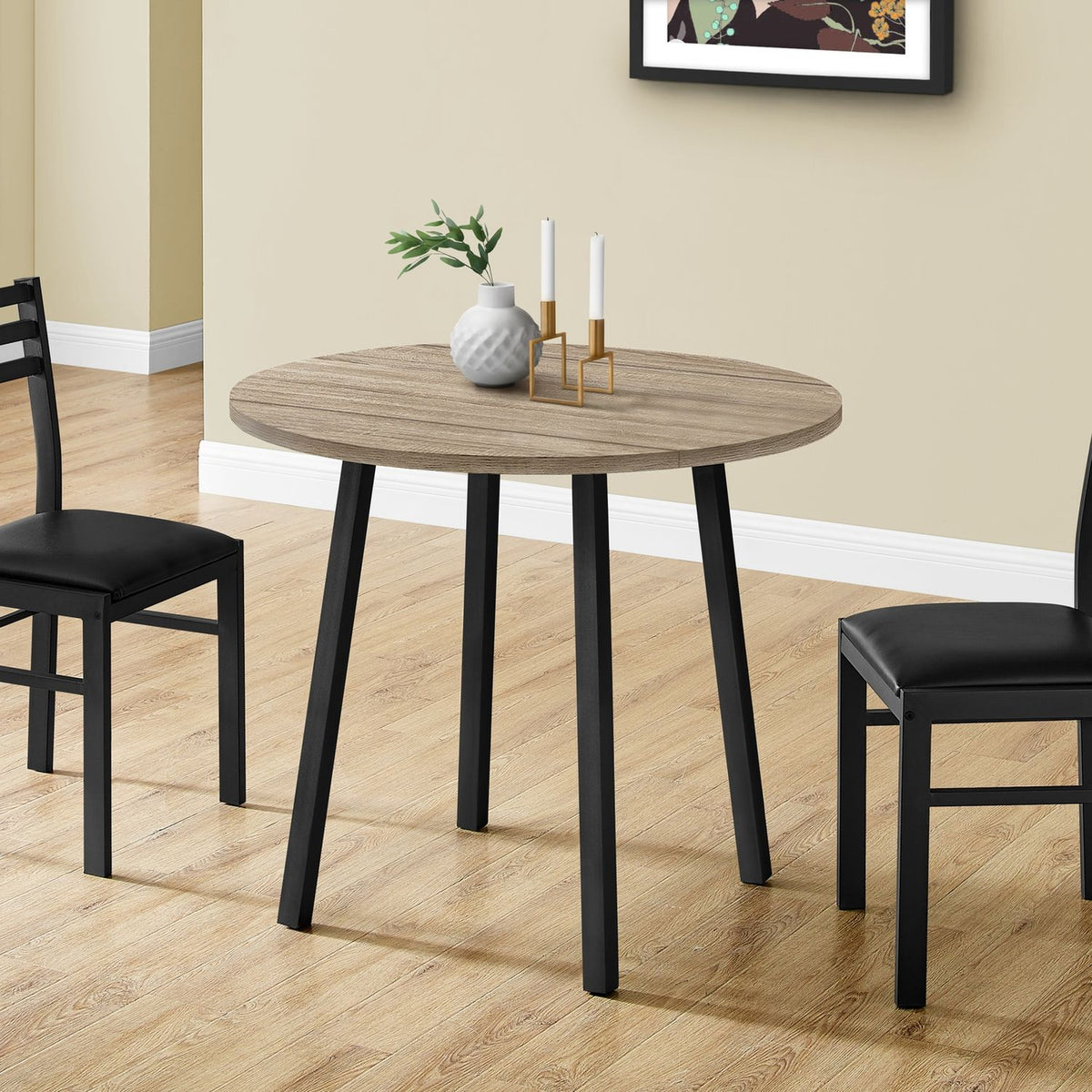 3 Pieces Dining Table Set, Small, Drop Leaf, Contemporary & Modern
