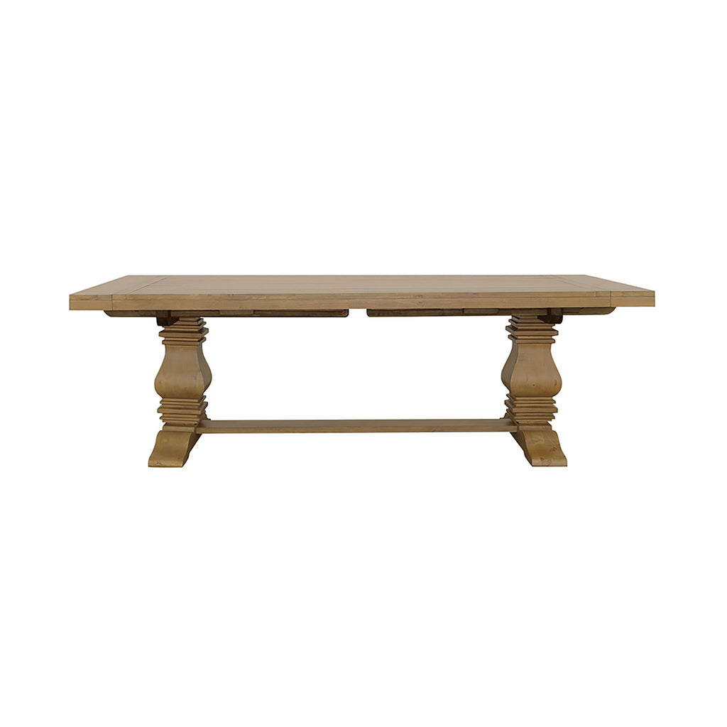 Allende - Extension Dining Table With Double Pedestal Base - Honey