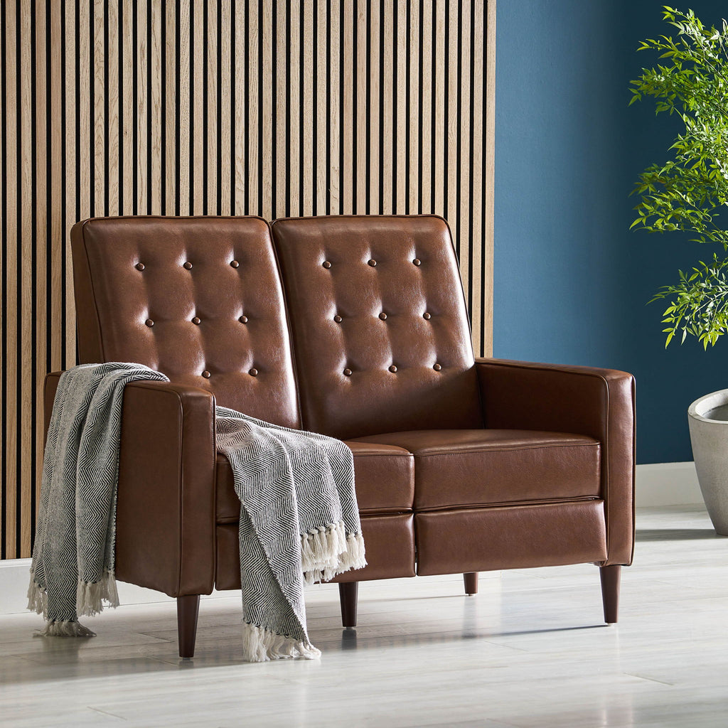 Manville - Contemporary Tufted Loveseat Pushback Recliner