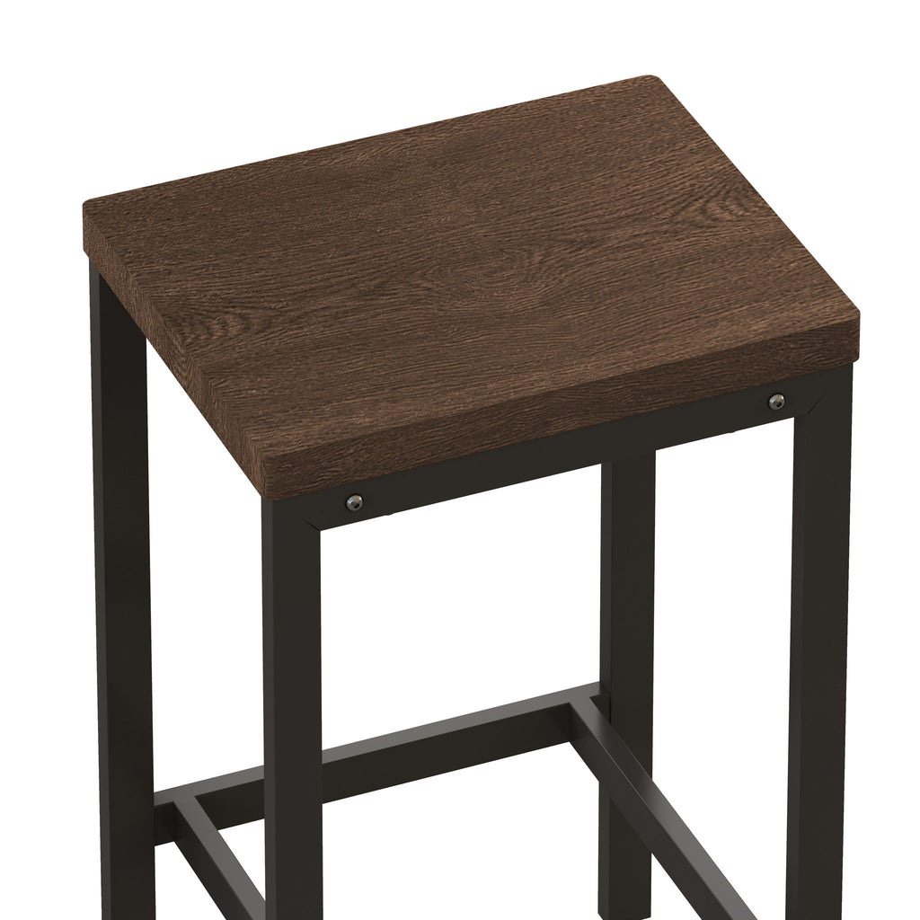 Modern Design Long Dining Table Set With 3 Stools