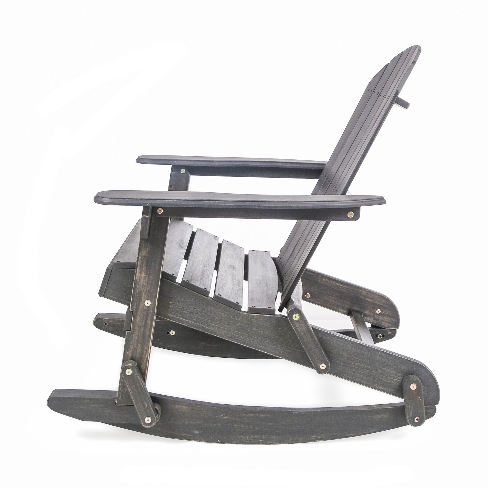 Outdoor Adirondack Rocking Chair With Hand Crafted Details