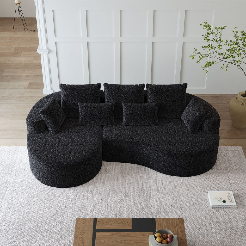 Curved Oversized Sectional Sofa With Extra Deep Seat