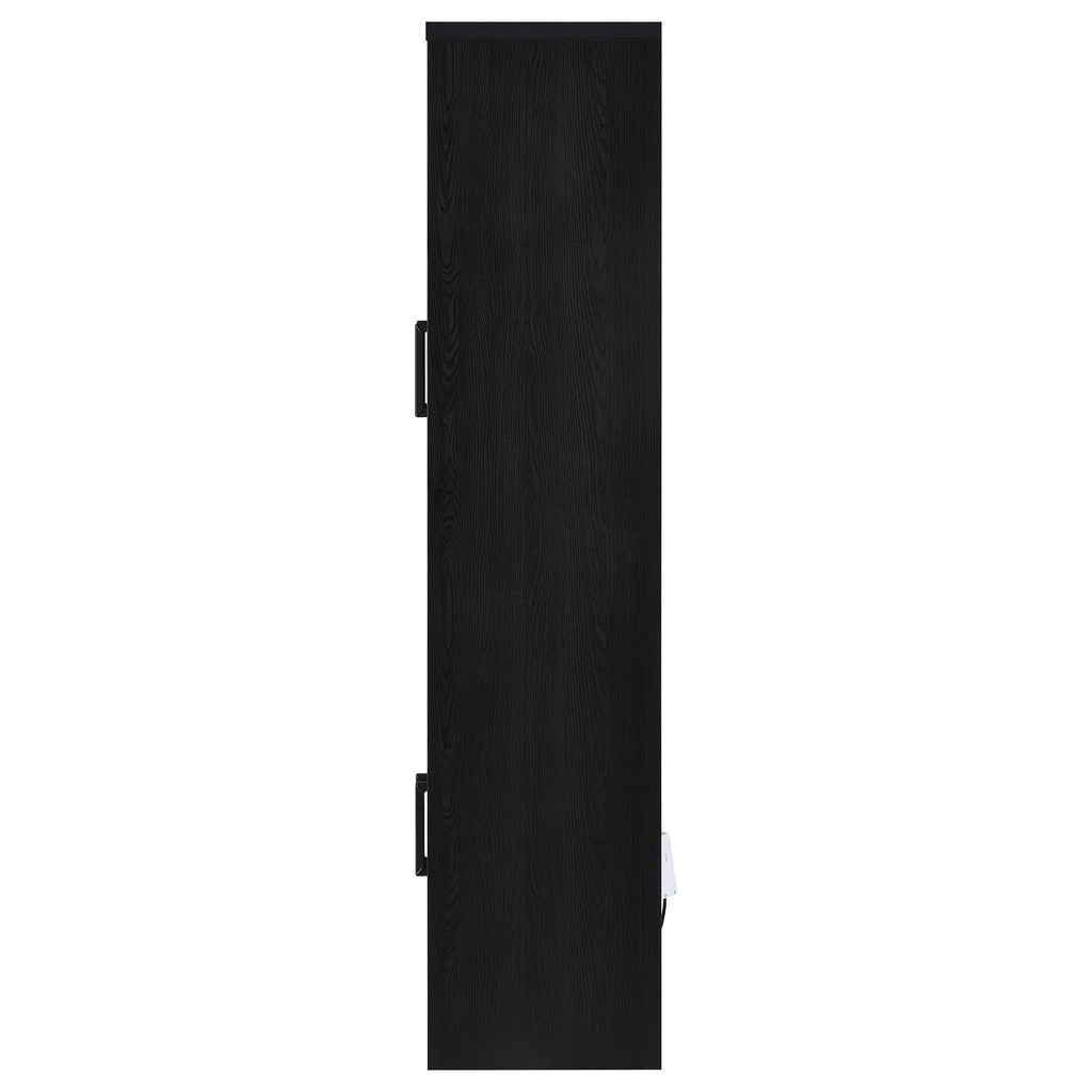 Shayne - 4 Door Display Cabinet With LED Lighting - Black