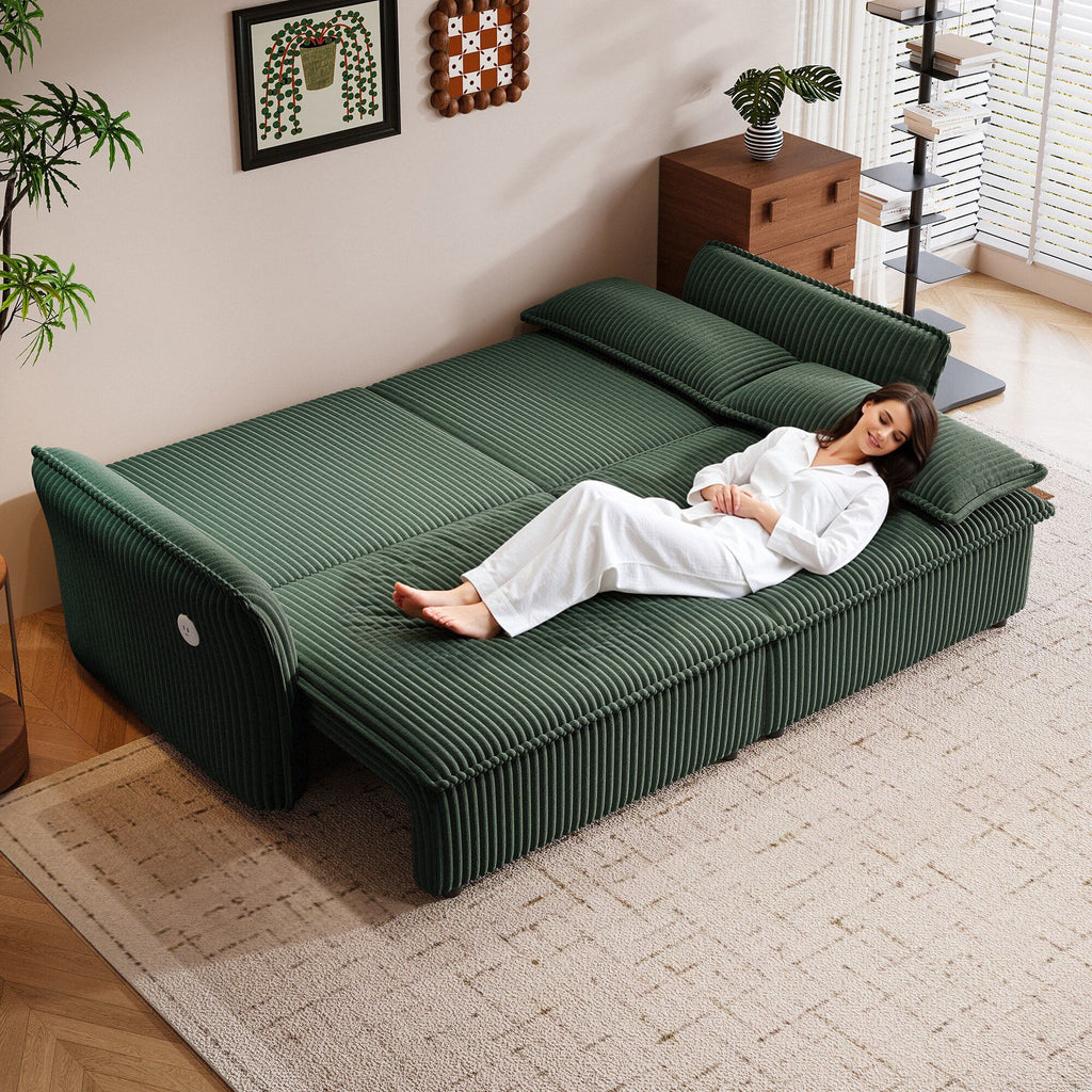 2 In 1 Convertible Sofa Bed, Multi Functional Living Room Furniture