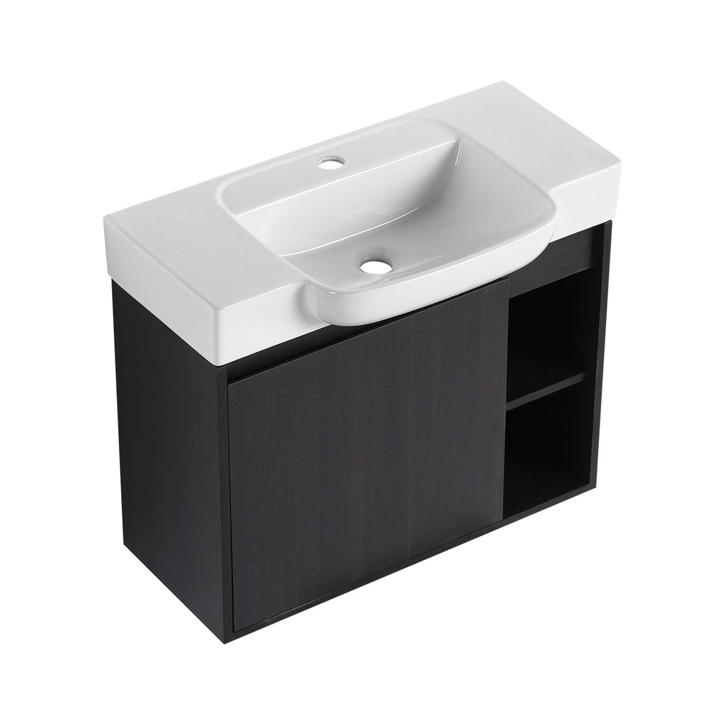 Wall Mounted Bathroom Vanity With Sink, Soft Close Door