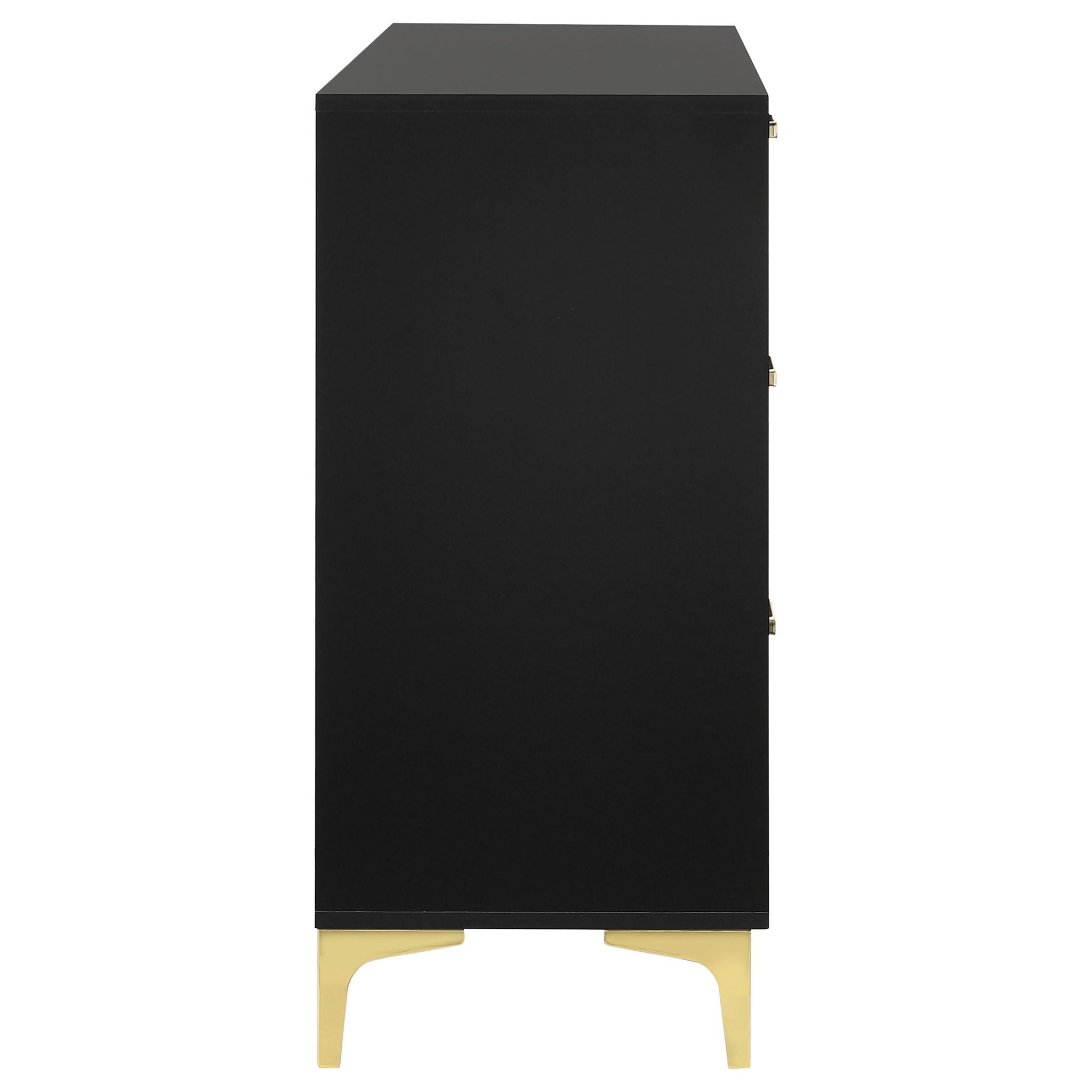 Lexie - 6 Drawer Rectangular Dresser - Black