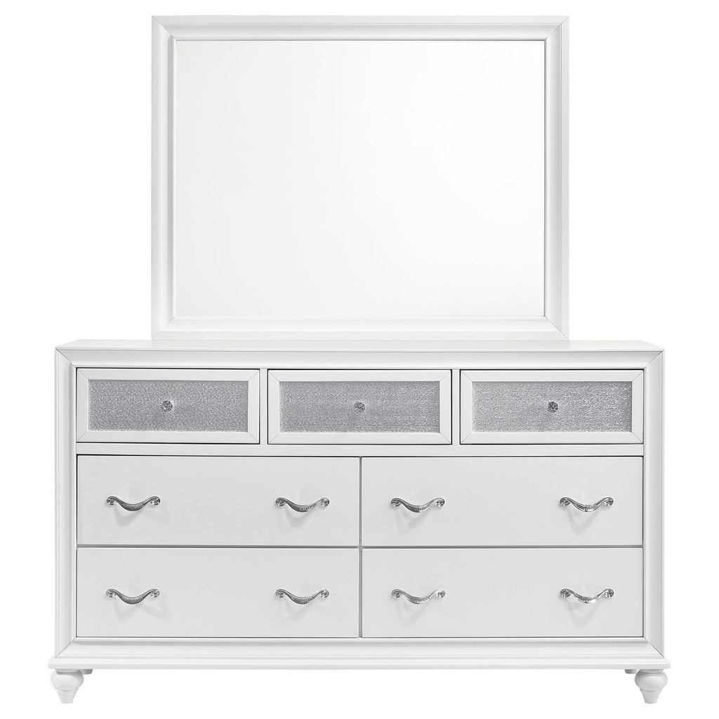 Randall - 7 Drawer Dresser With Mirror - White