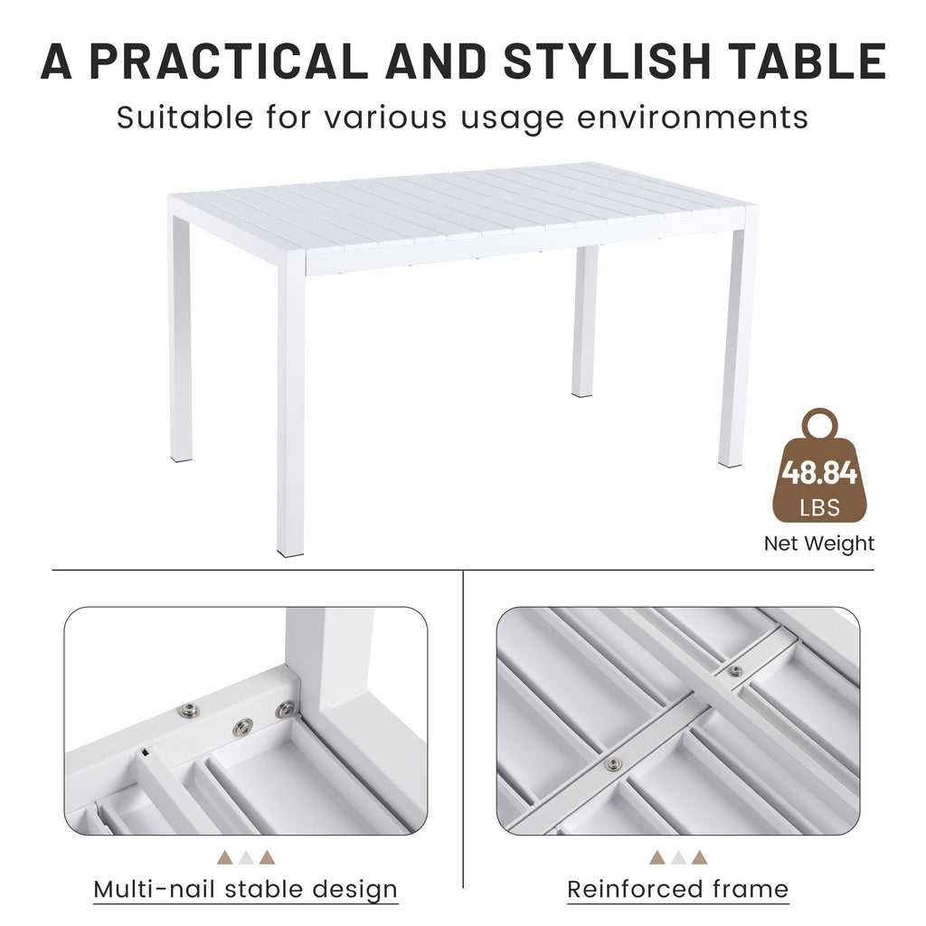 4 Piece Set Of Single Chairs With Long Table
