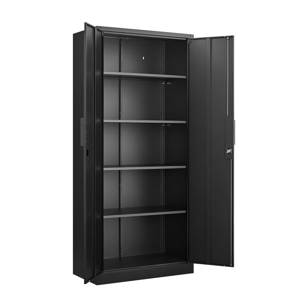 2 Door File Cabinet With Lock, 4 Adjustable Shelves, Heavy-Duty