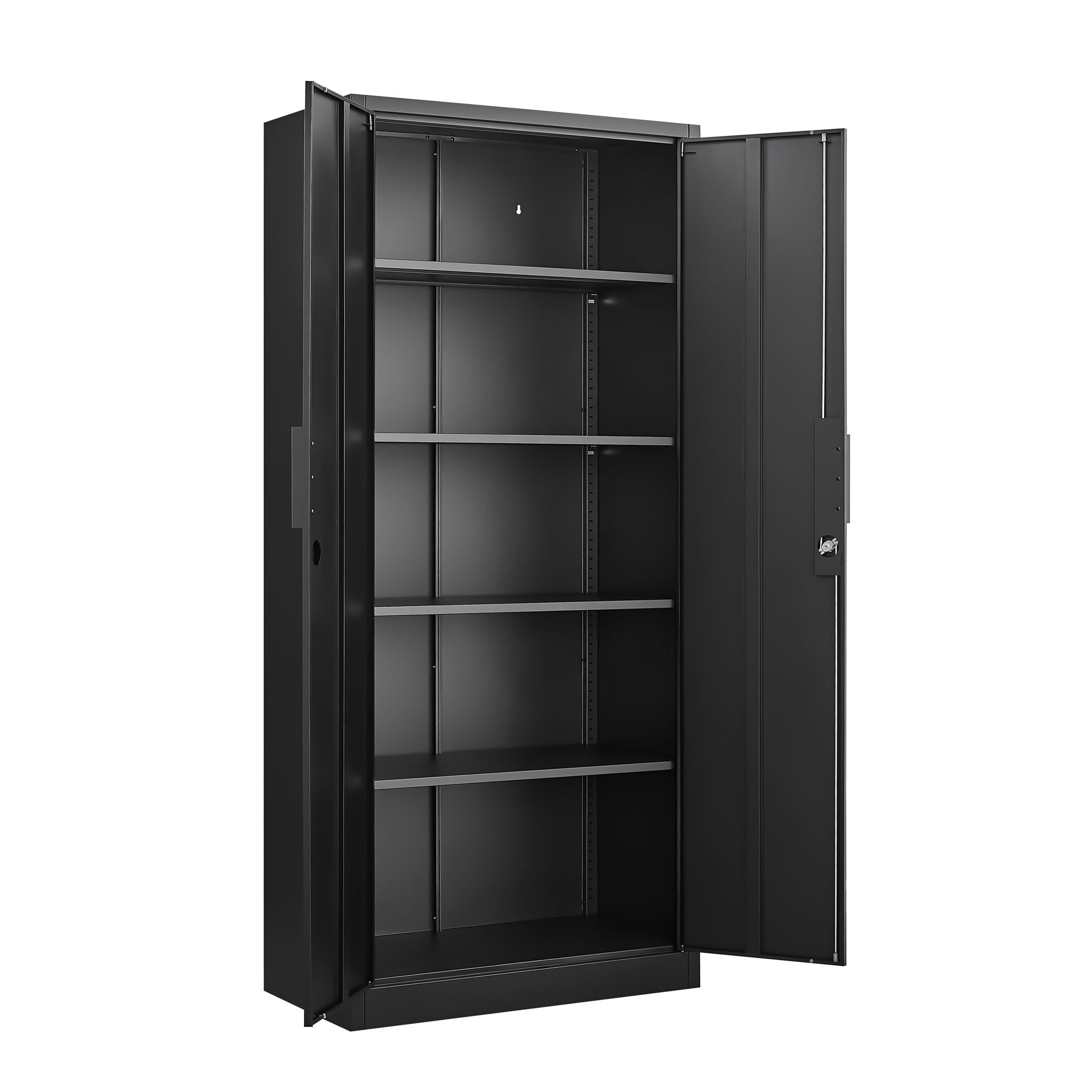 2 Door File Cabinet With Lock, 4 Adjustable Shelves, Heavy-Duty
