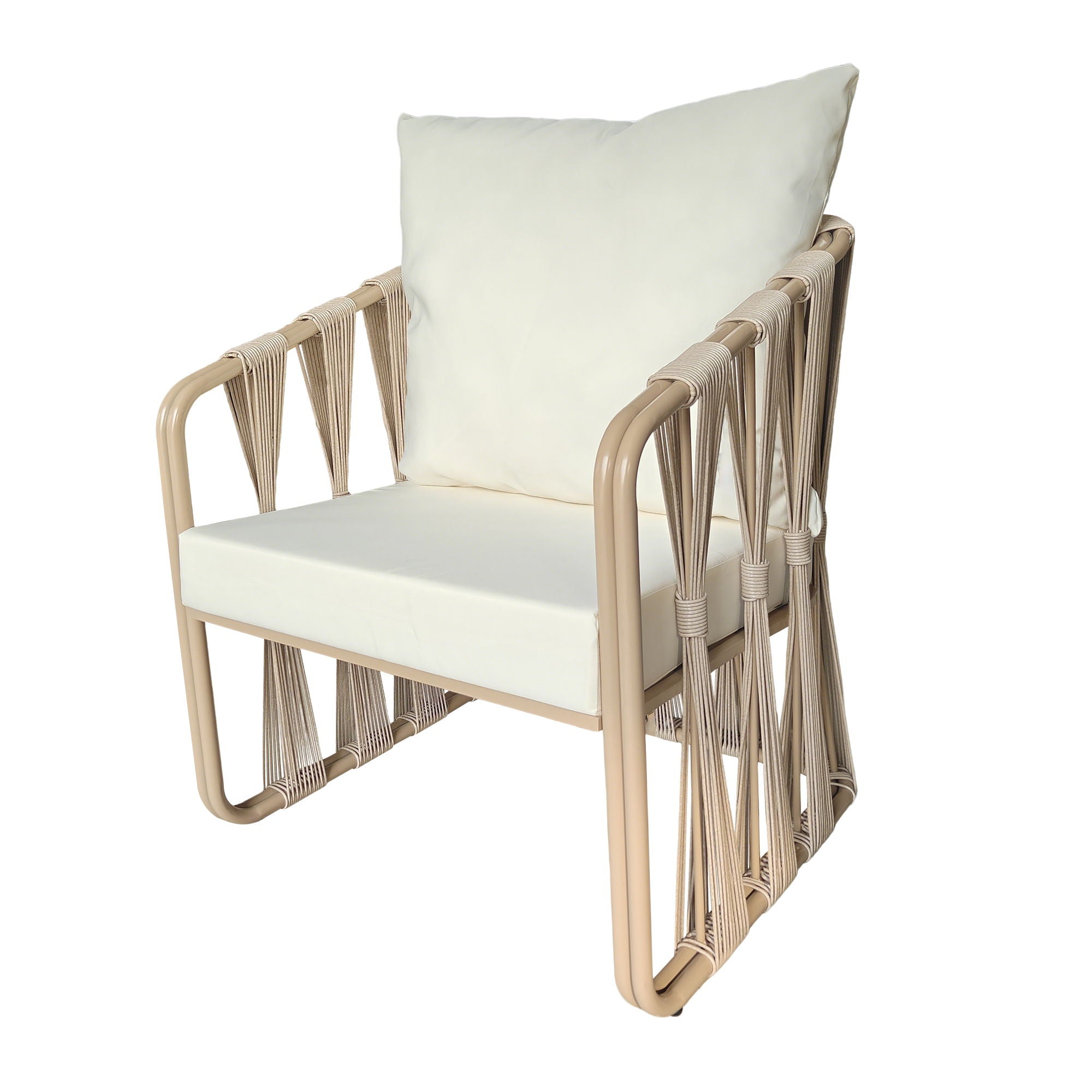 Chair With Cushion (Set of 2) - Beige