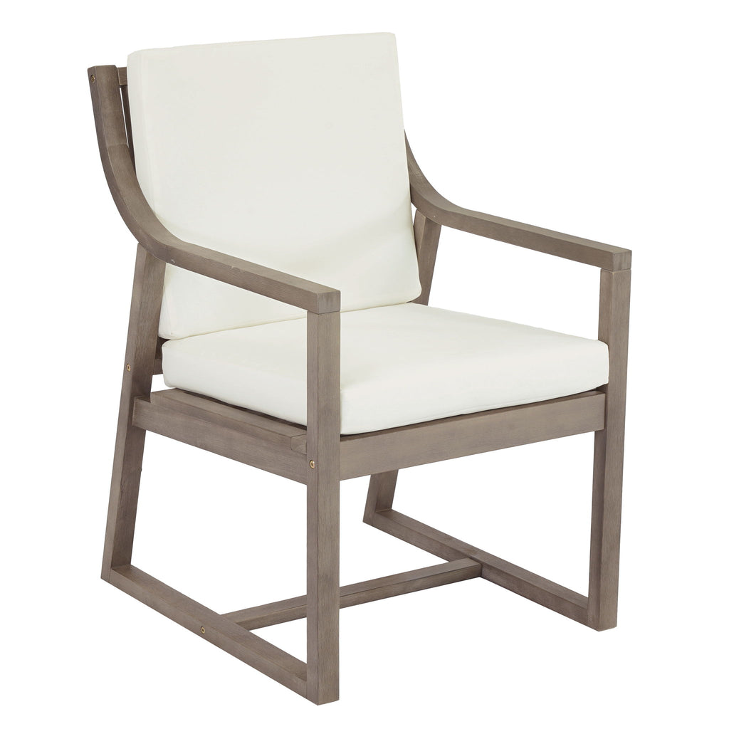 Outdoor Chair Set With Frame And Cushion For Patio - Brown
