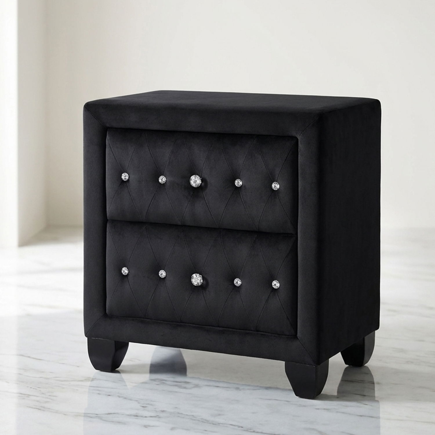 Sophia - 2 Drawer Upholstered Nightstand