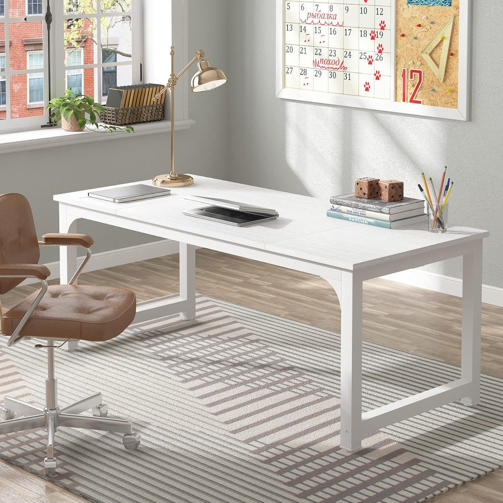 Executive Office Desk, Large Modern Computer Workstation