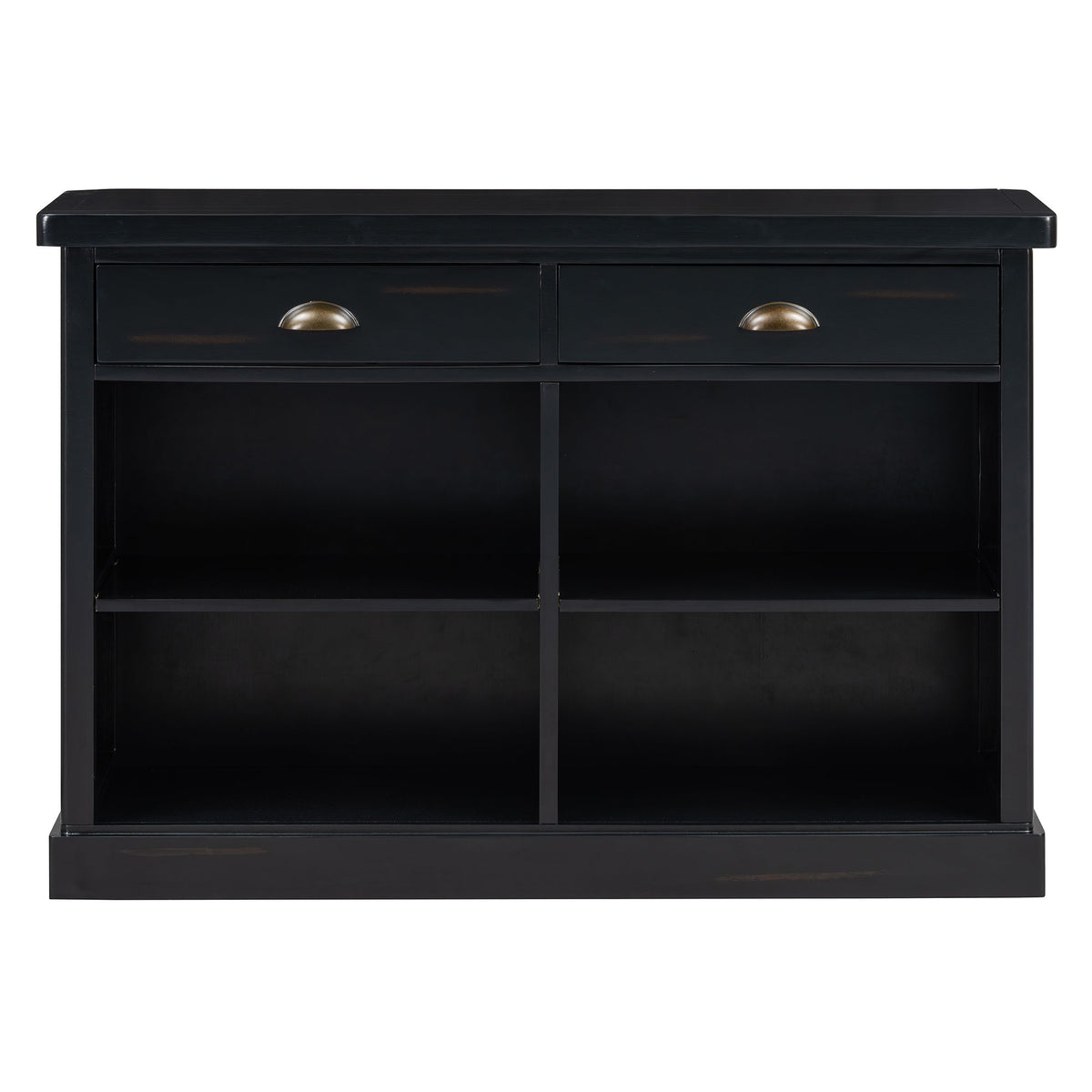 Console Table With 2 Drawers And Open Shelves