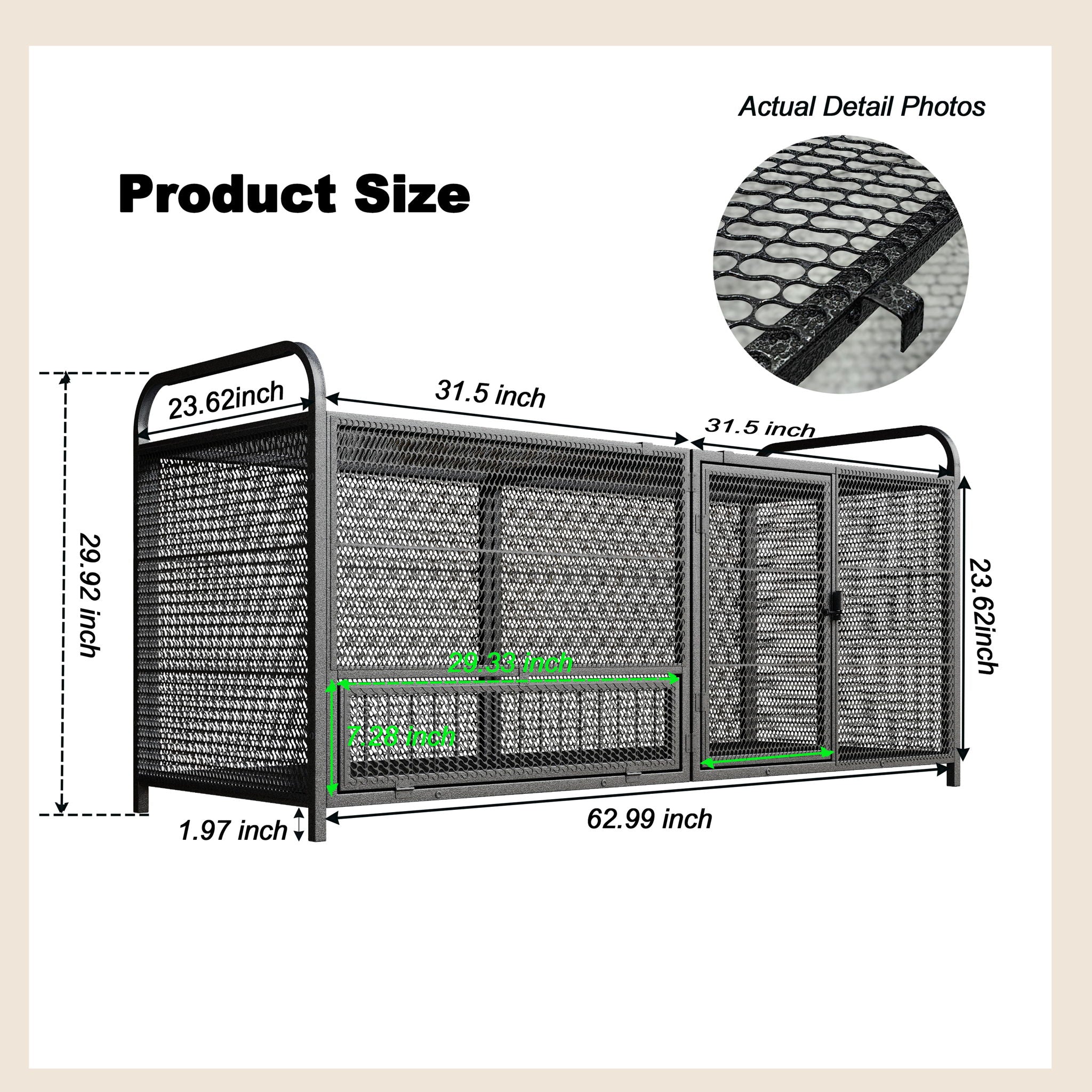 Chicken Cage, Poultry Breeding Coop - Black / Silver