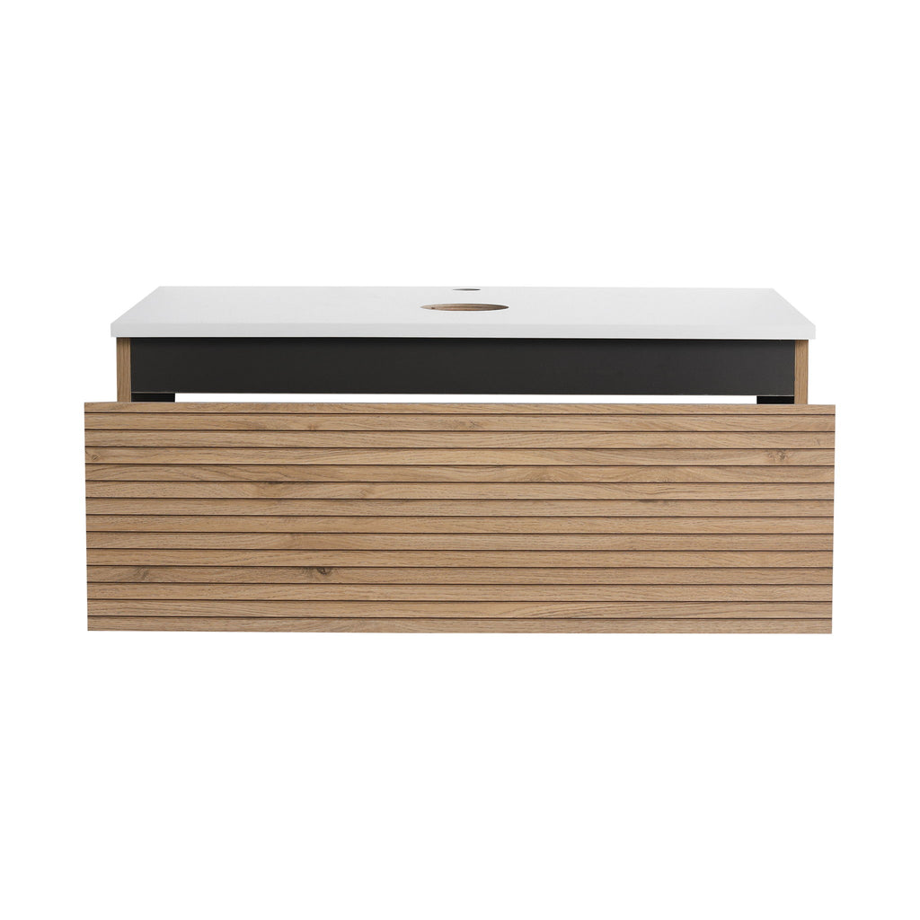 Wall Mounted Bathroom Vanity & 1 Soft Close Drawer (Excluding Sink)